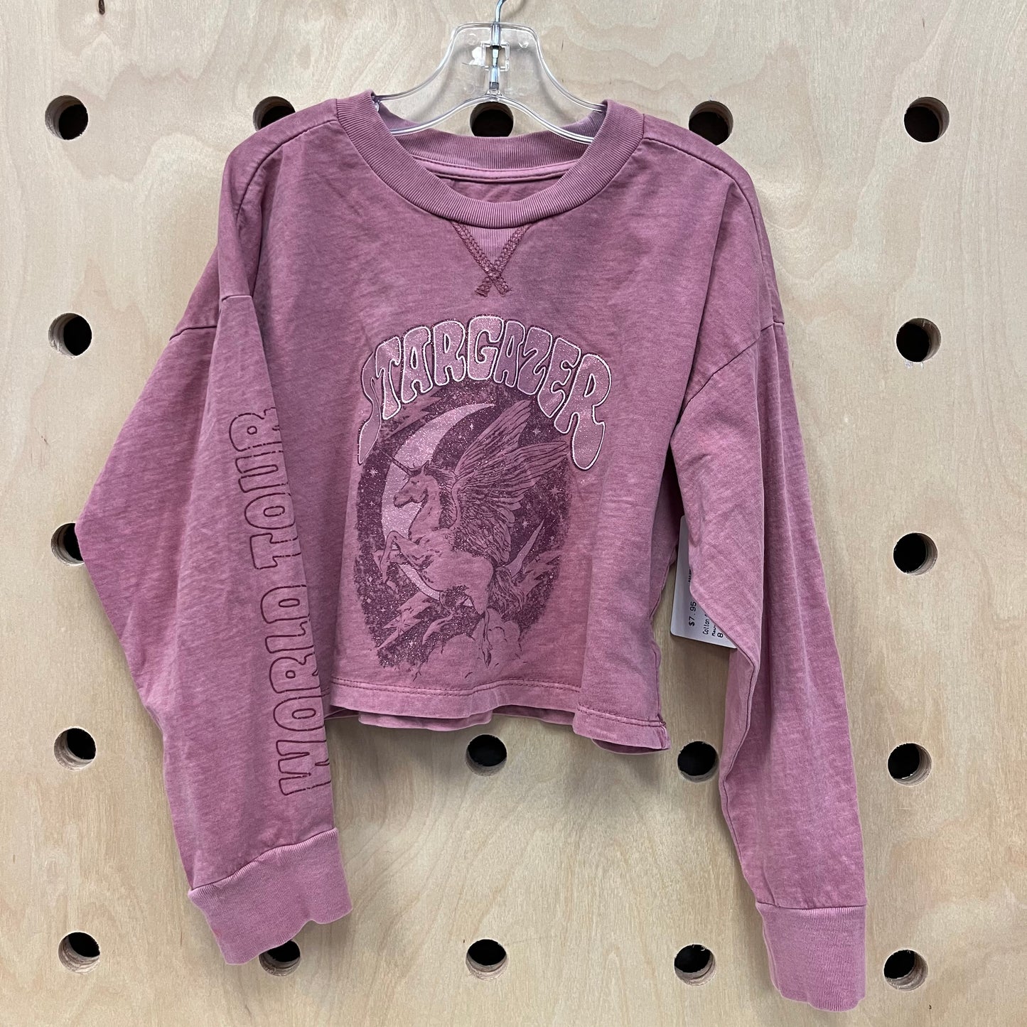 Mauve Stargazer Cropped LS Top