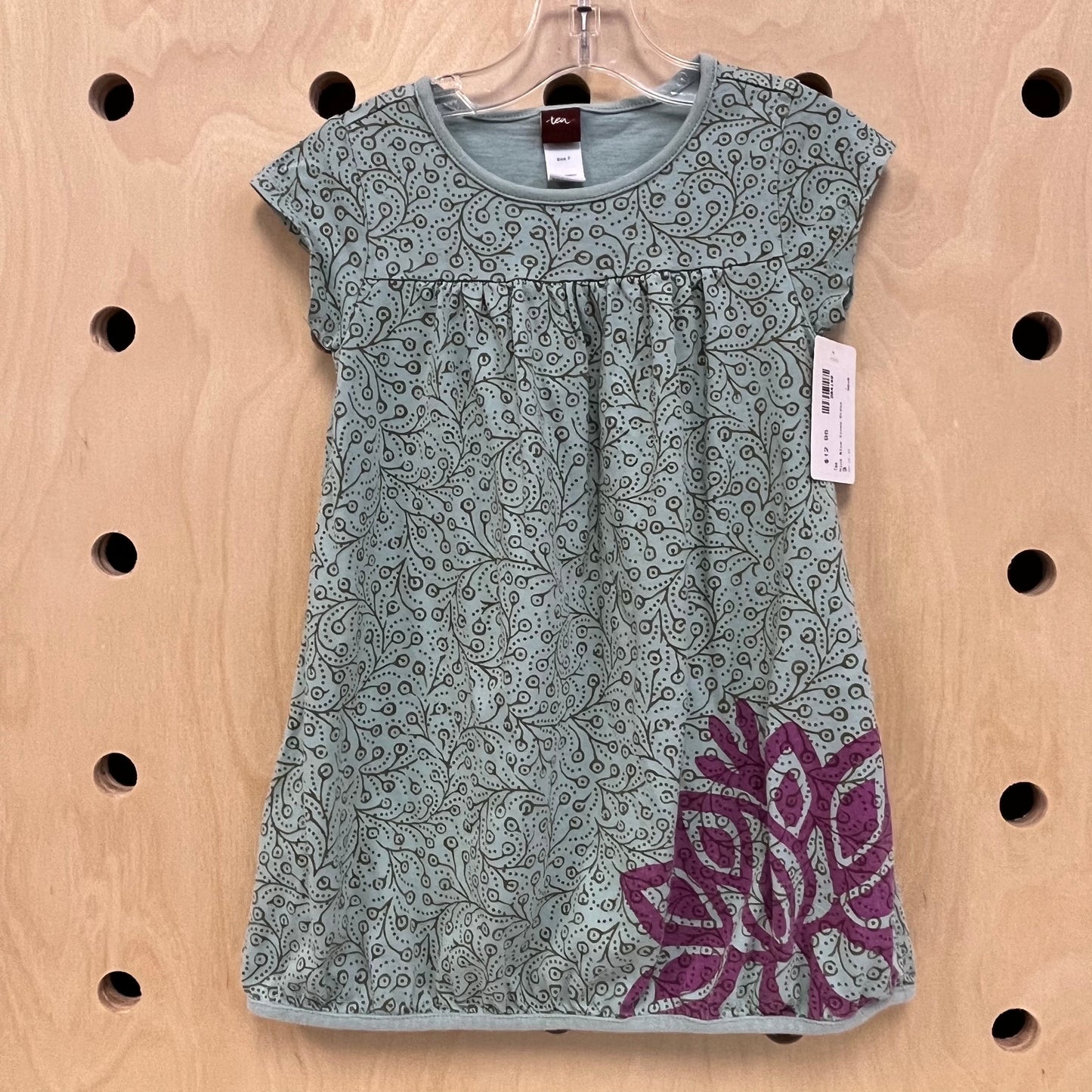 Mint Blue Vines Dress