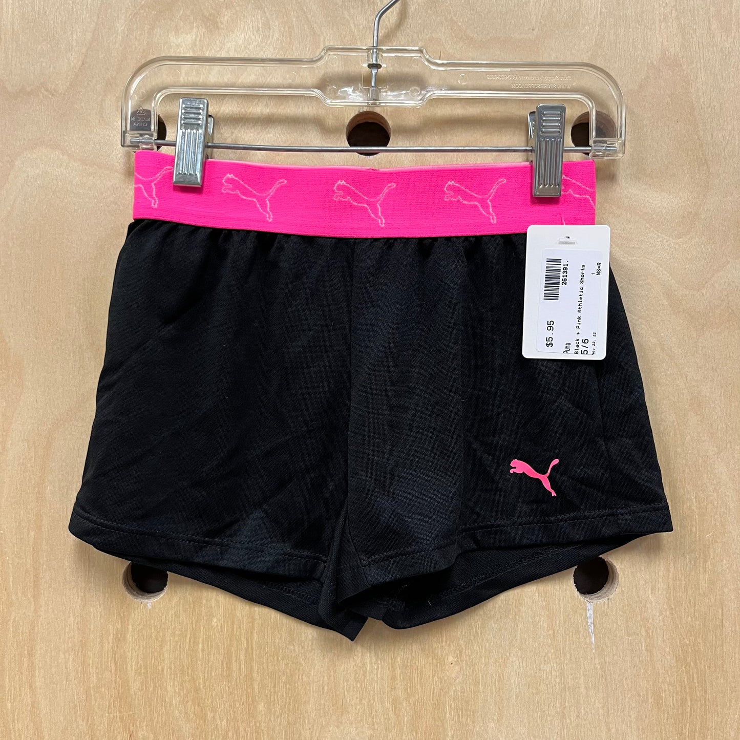 Black + Pink Athletic Shorts