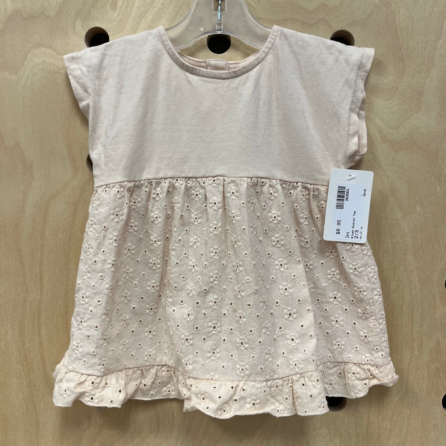 Blush Eyelet Top