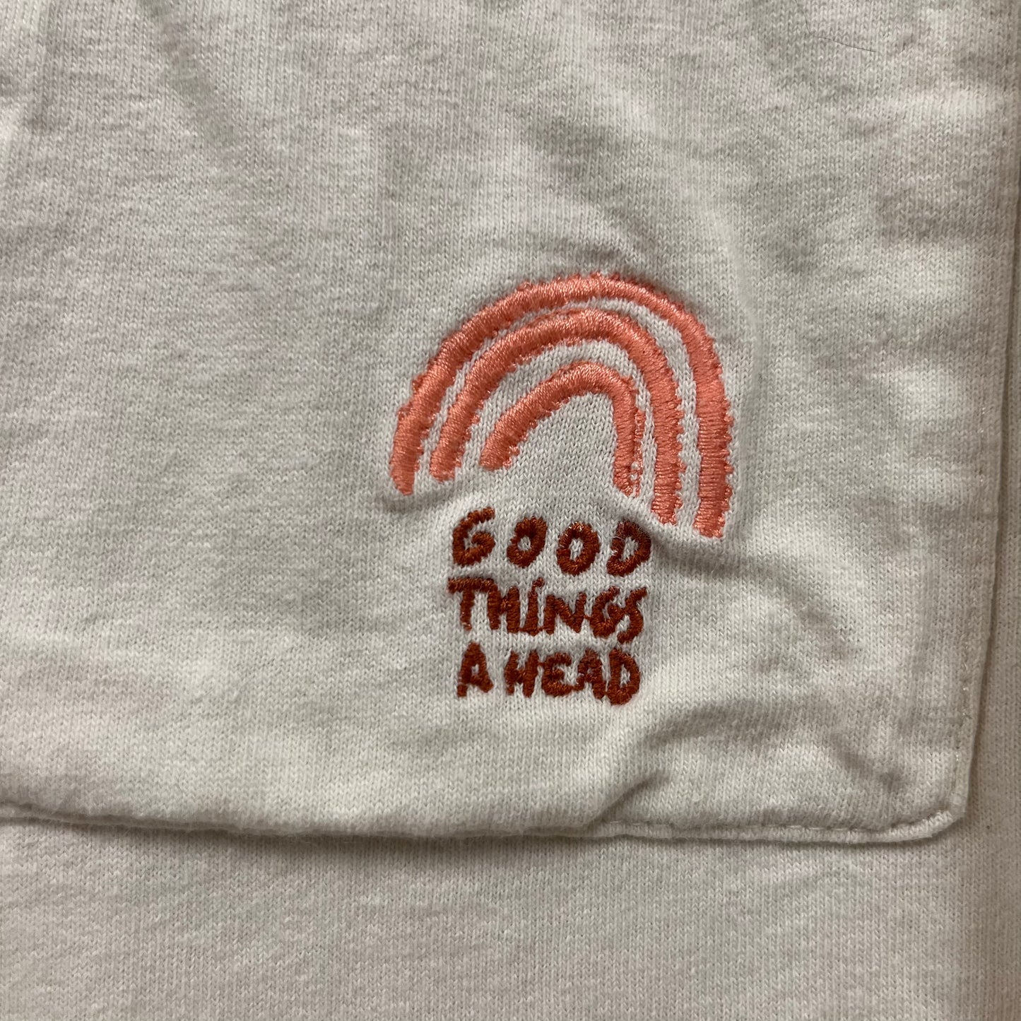 Cream Good Things Ahead Pocket Tee