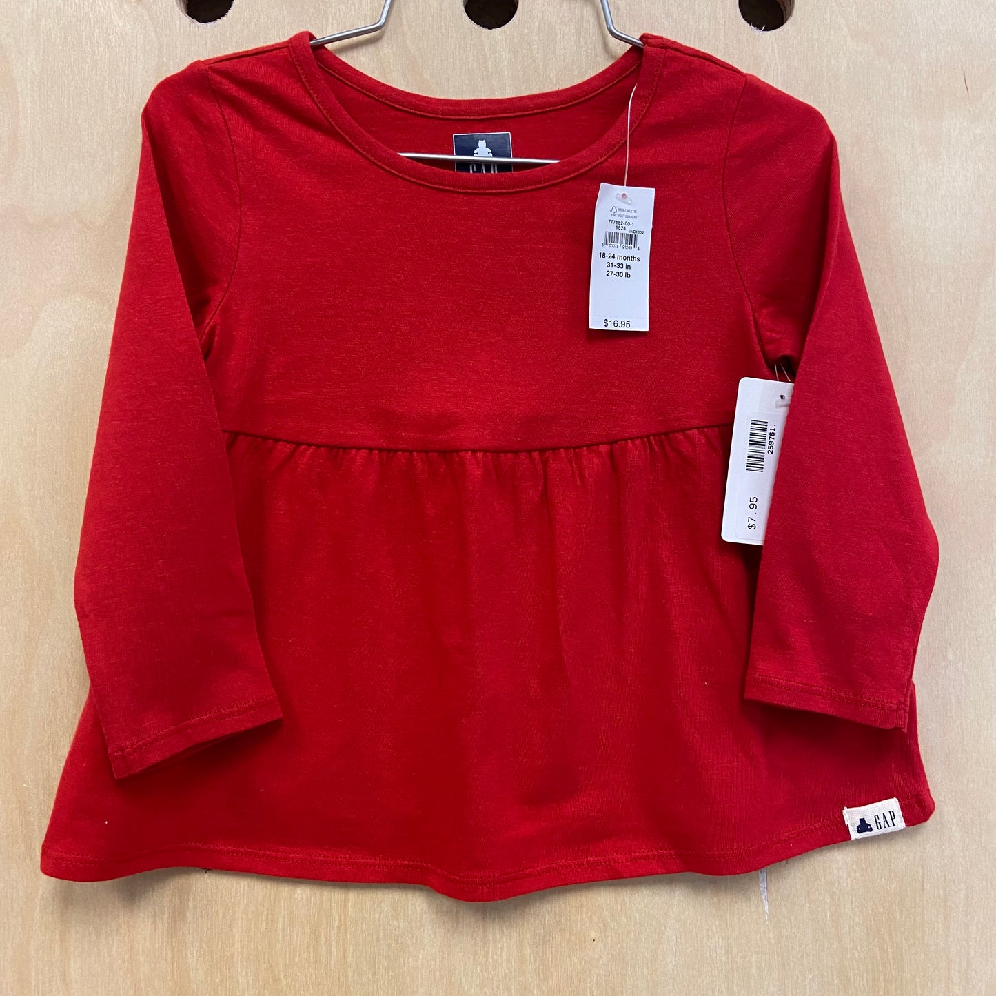 Red Long Sleeve Top NEW