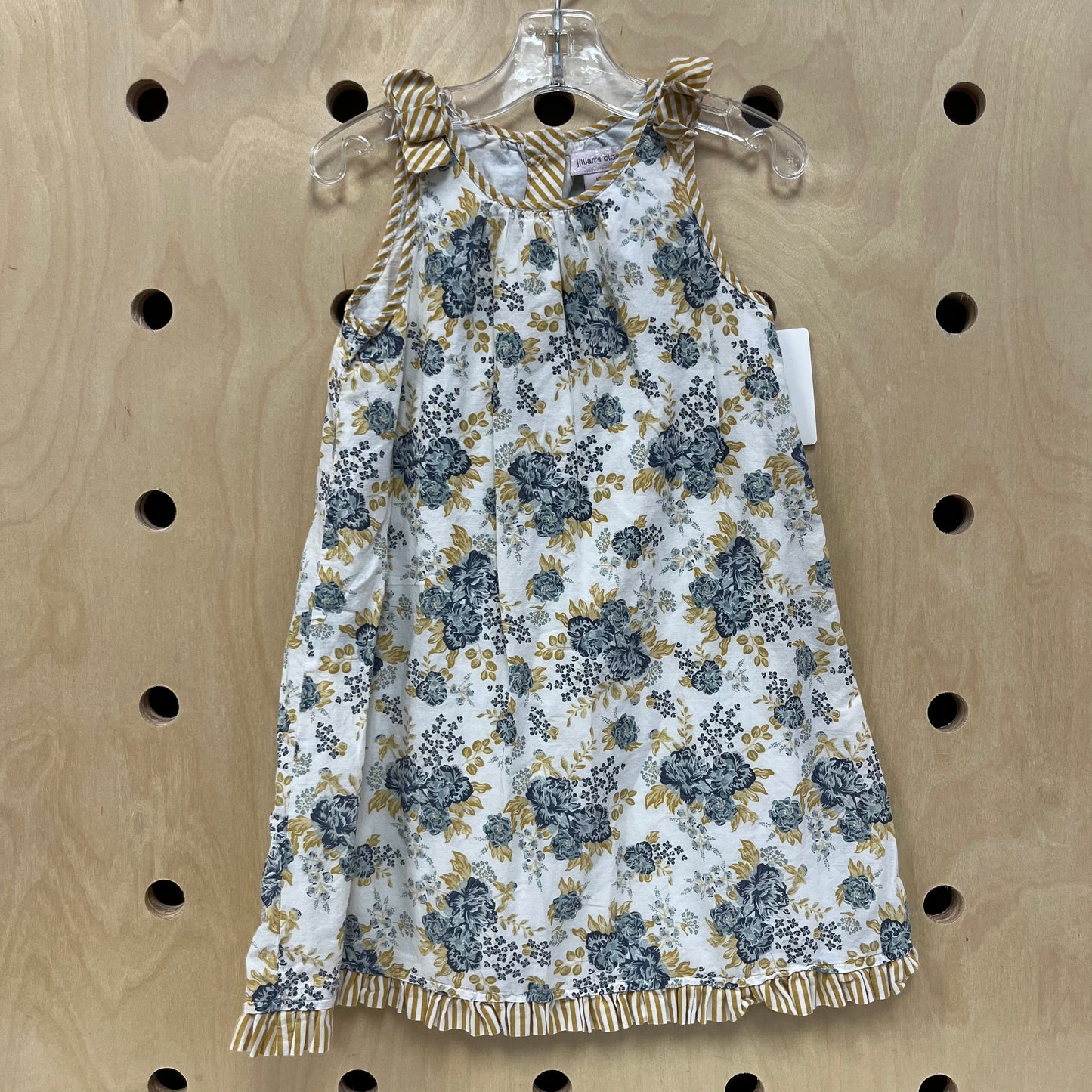 Blue + Golden Floral Dress
