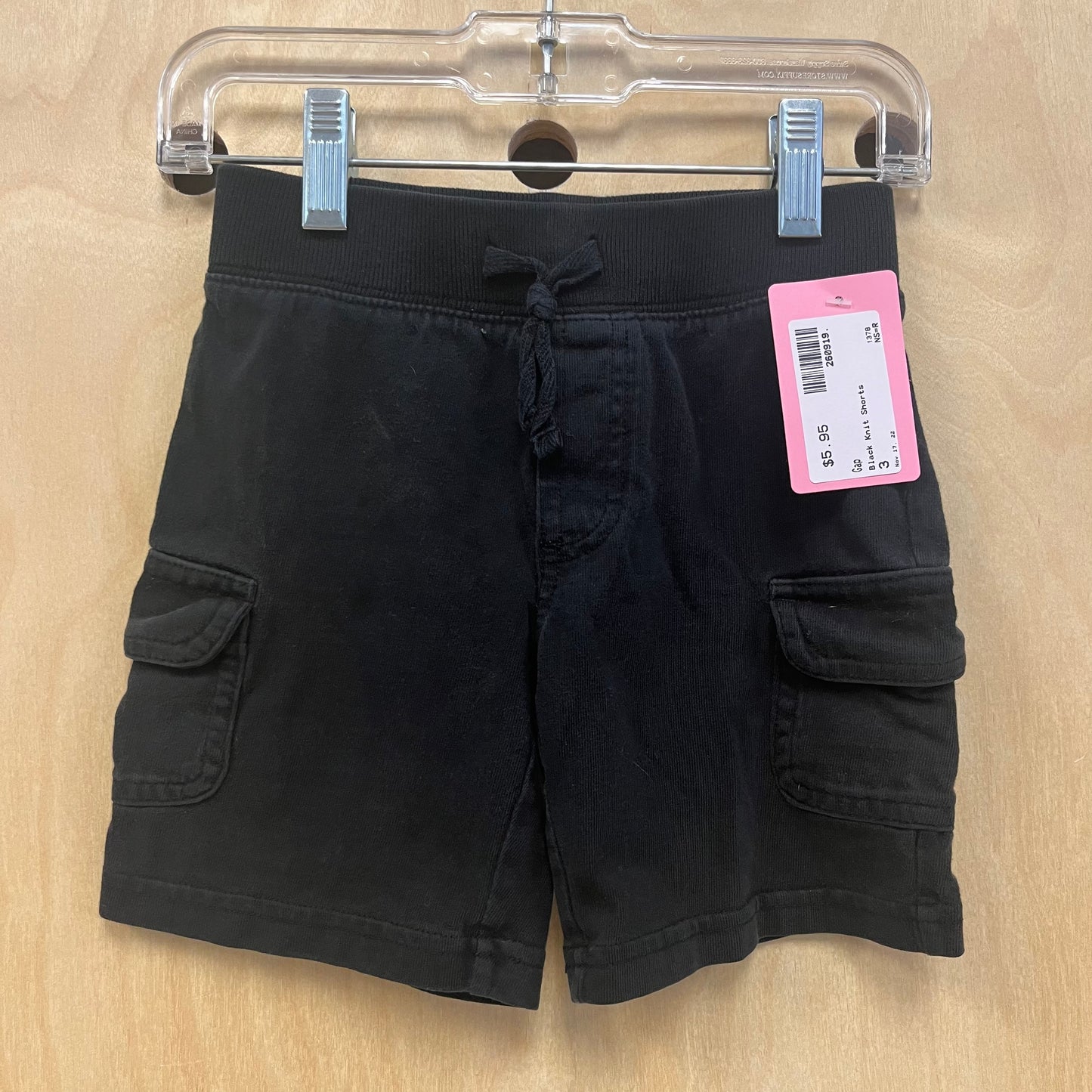 Black Knit Shorts