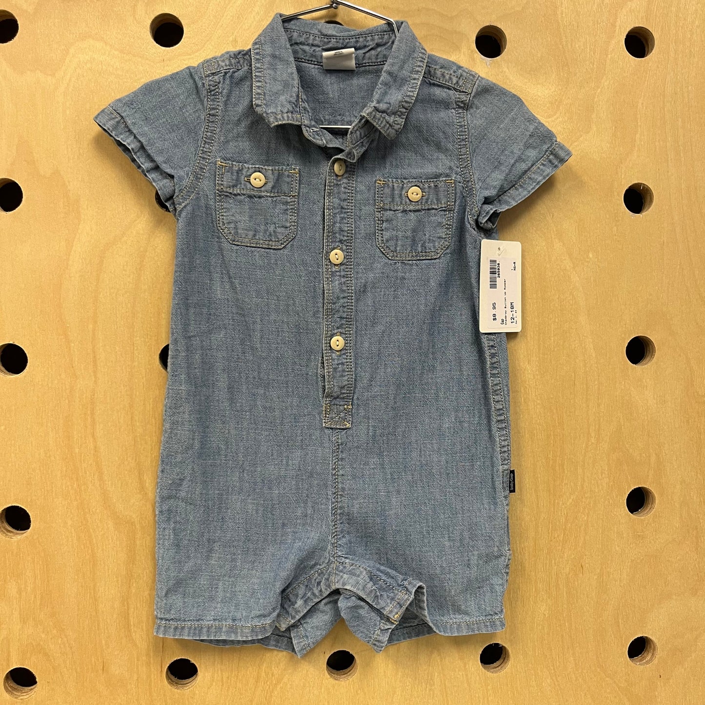 Chambray Button Up Romper