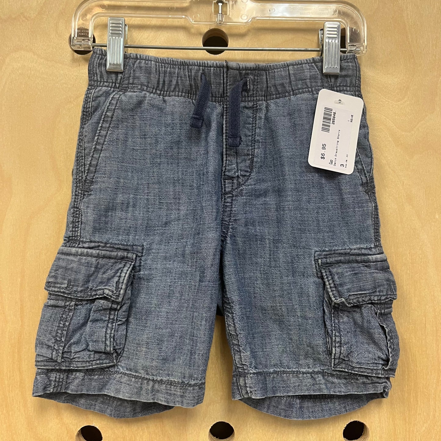 Denim Drawstring Shorts