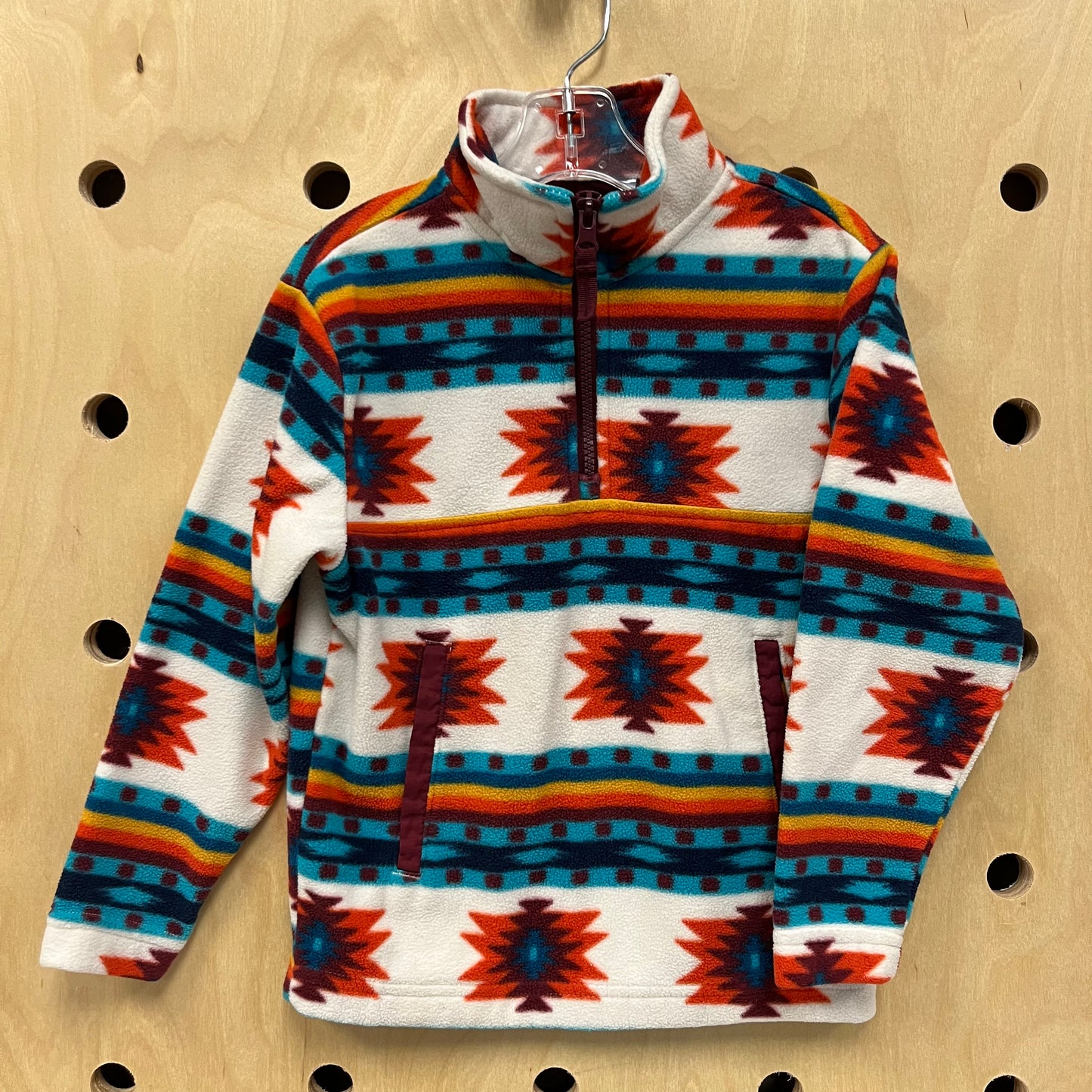 Tribal Print Fleece Pullover