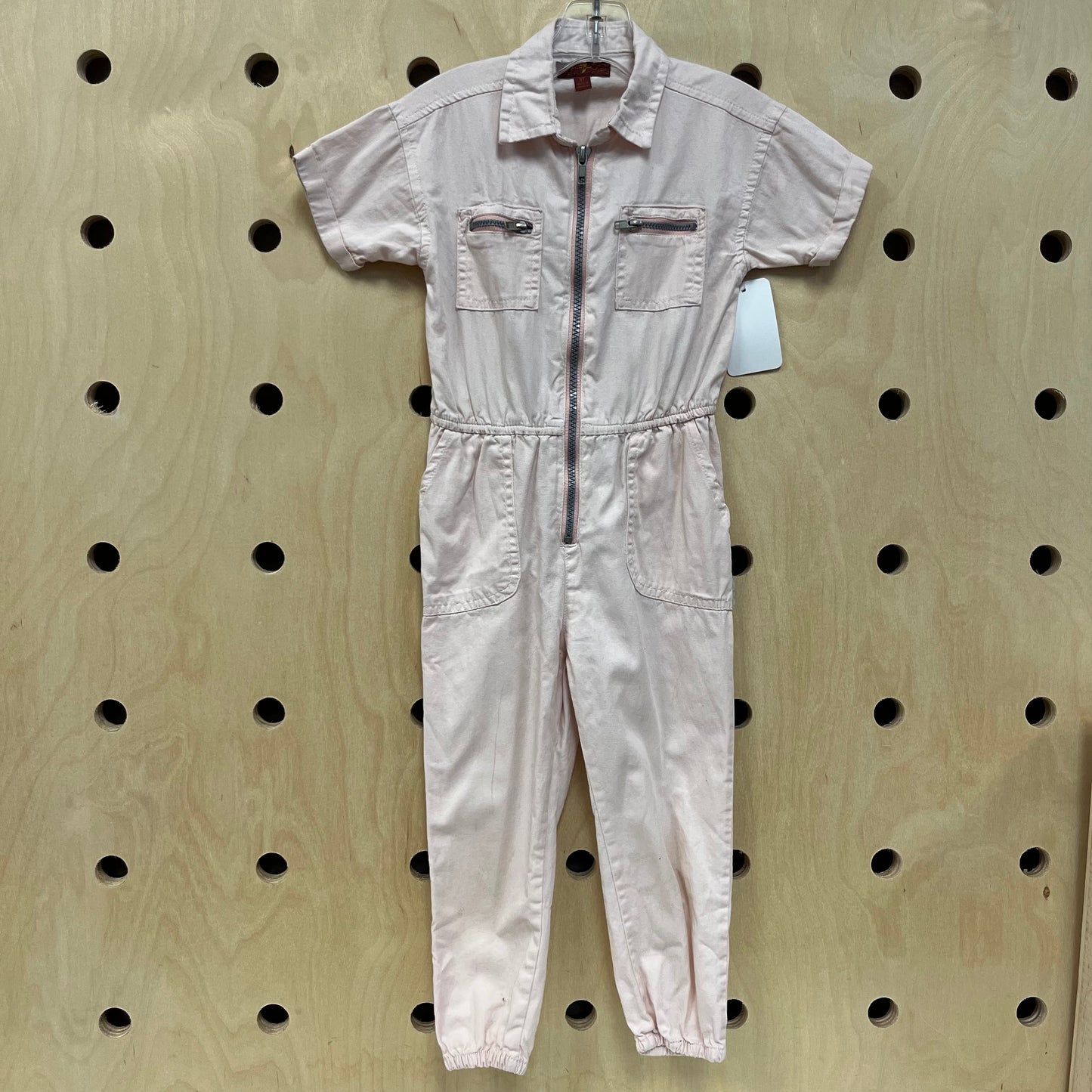Light Pink Zippered Jumpsuit