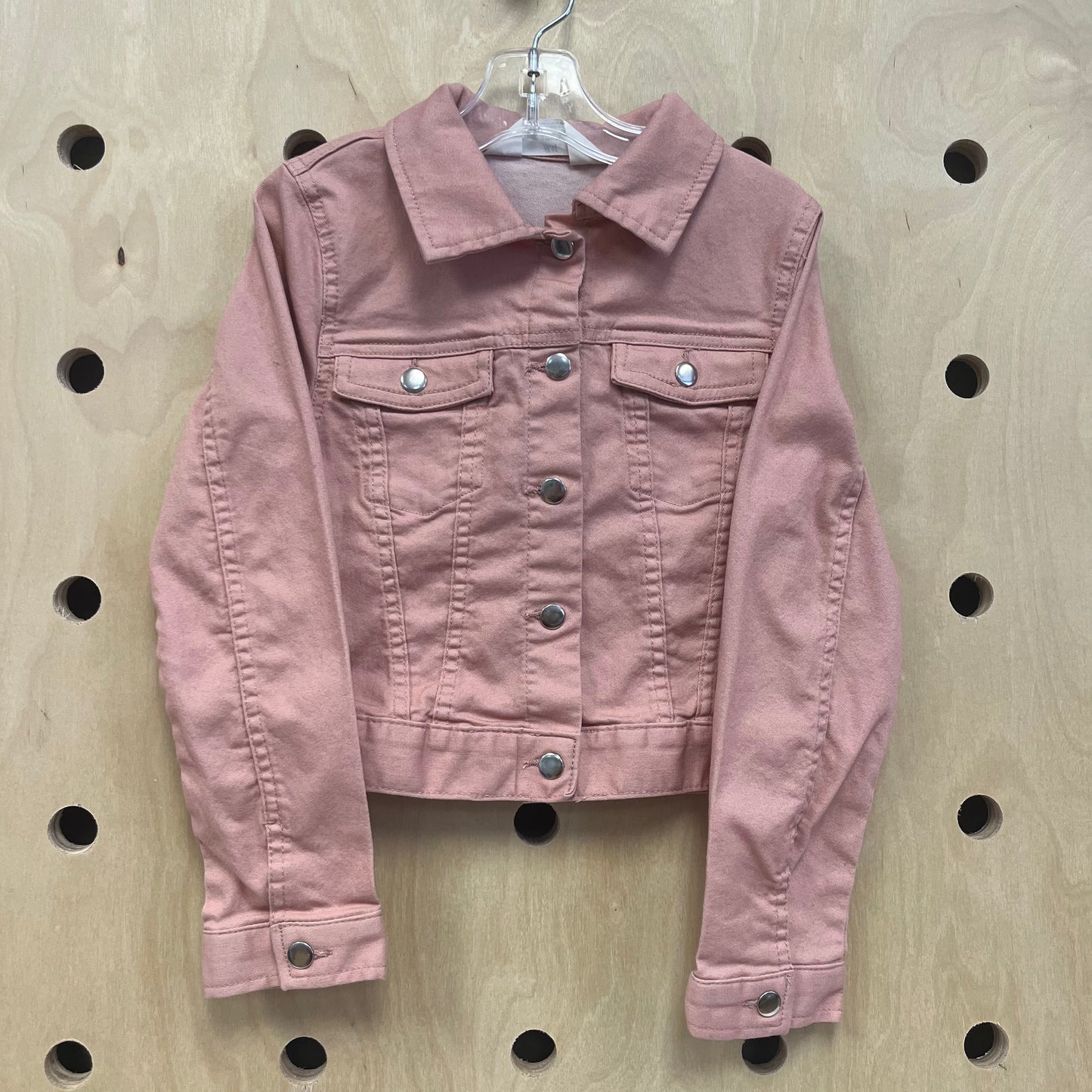 Pink Stretchy Denim Jacket