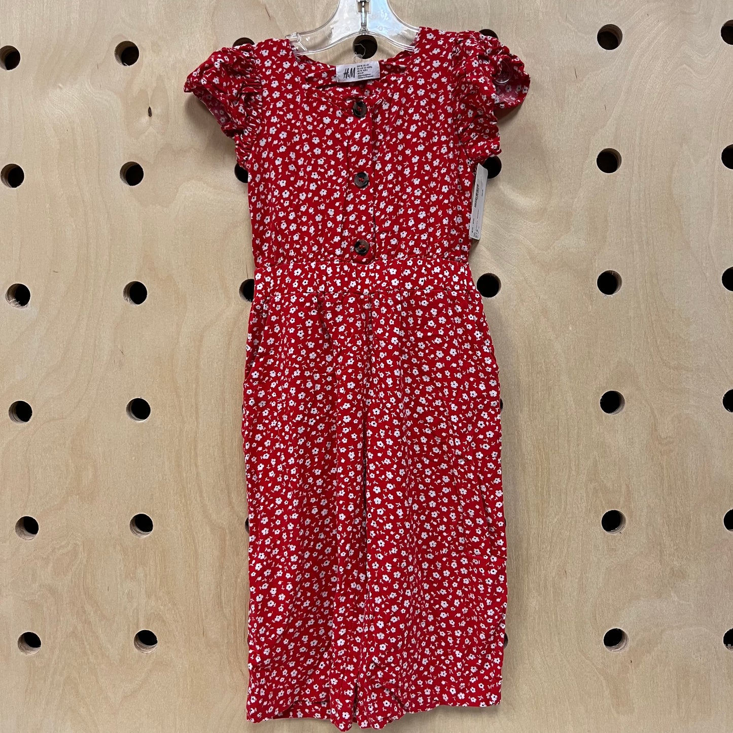 Red Floral Romper