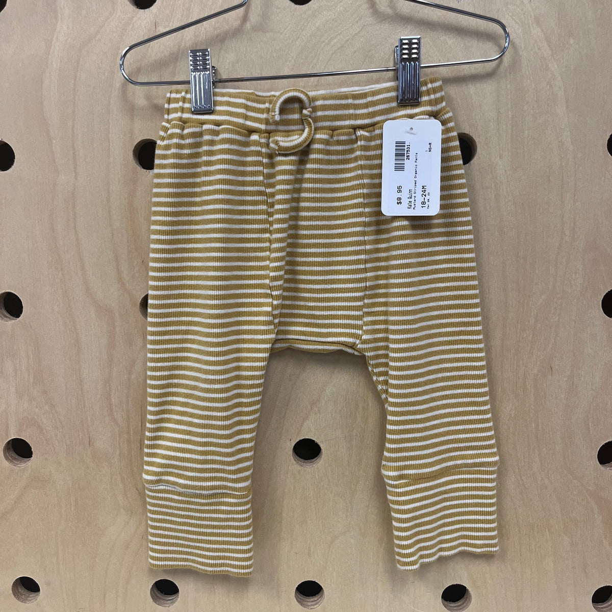 Mustard Striped Organic Pants