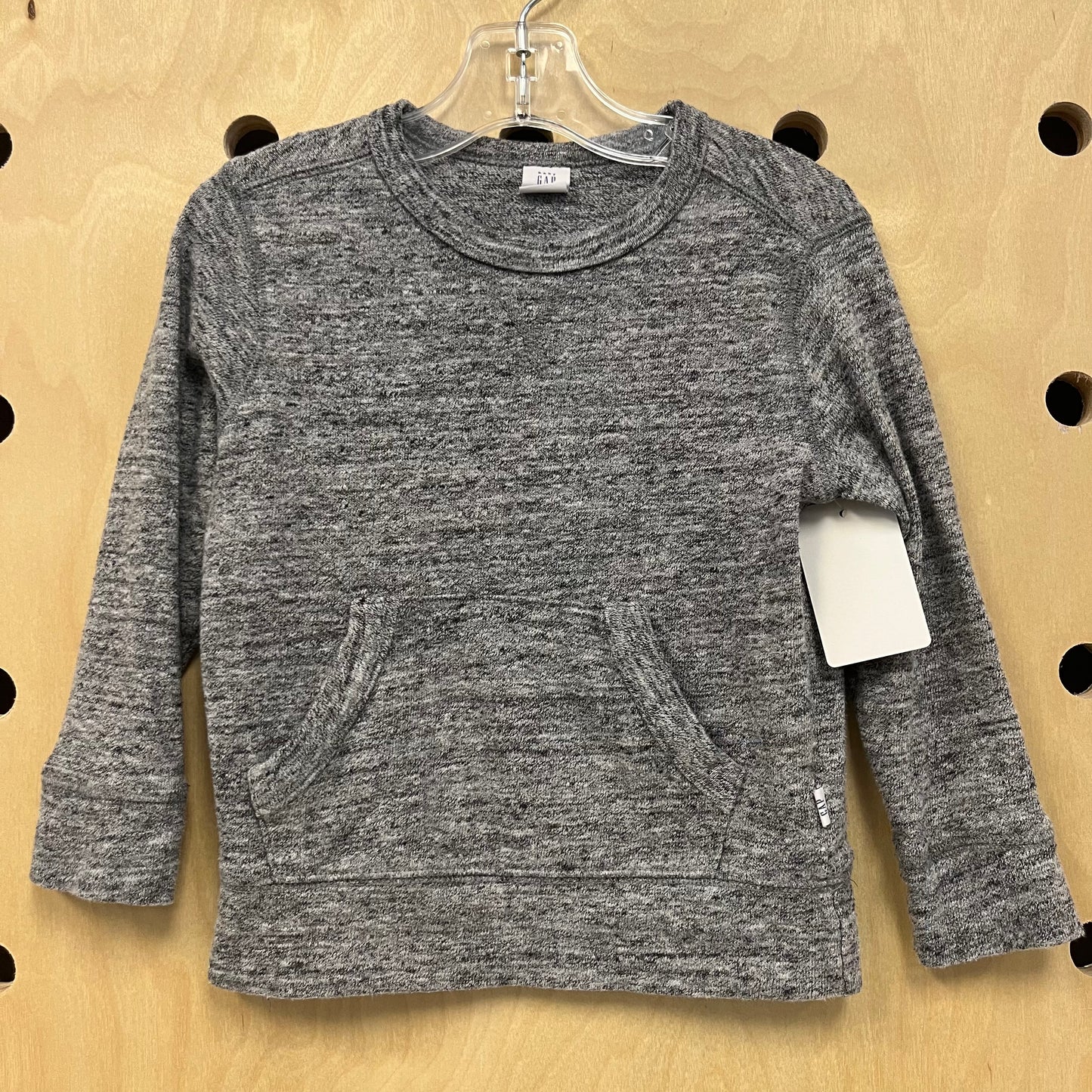 Grey Heathered Knit LS Tee