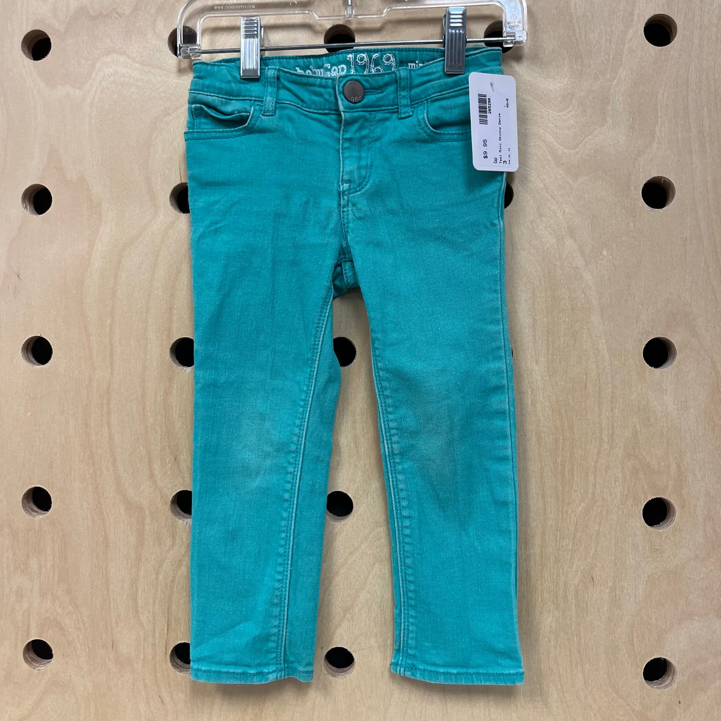 Teal Mini Skinny Denim