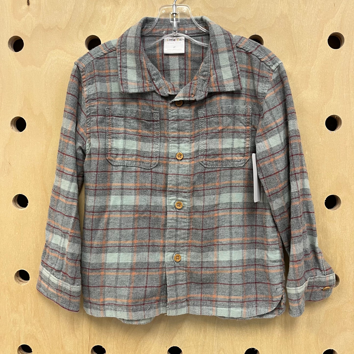 Blue + Grey Plaid Flannel
