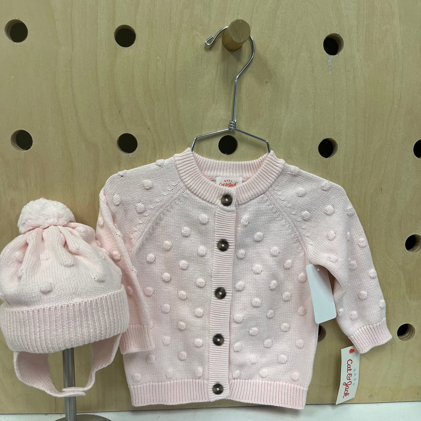 Pink Knobby Sweater + Hat