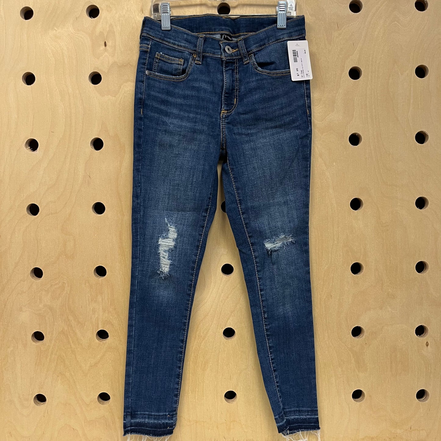 Distressed Cut-Off Denim