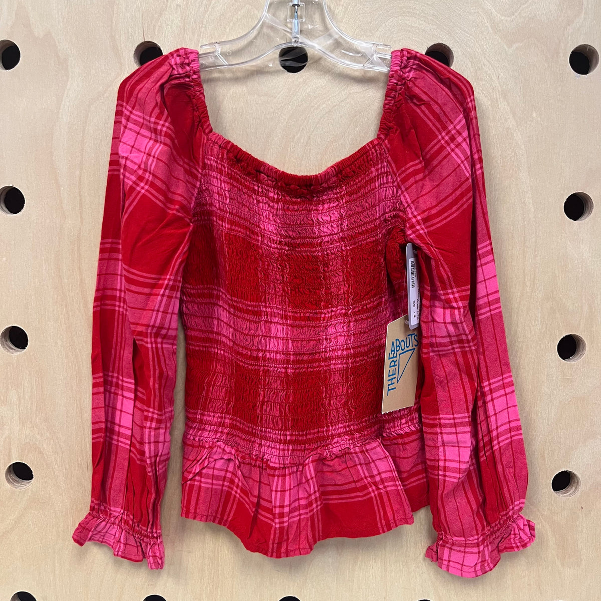 Pink & Red Smocked Top NEW!