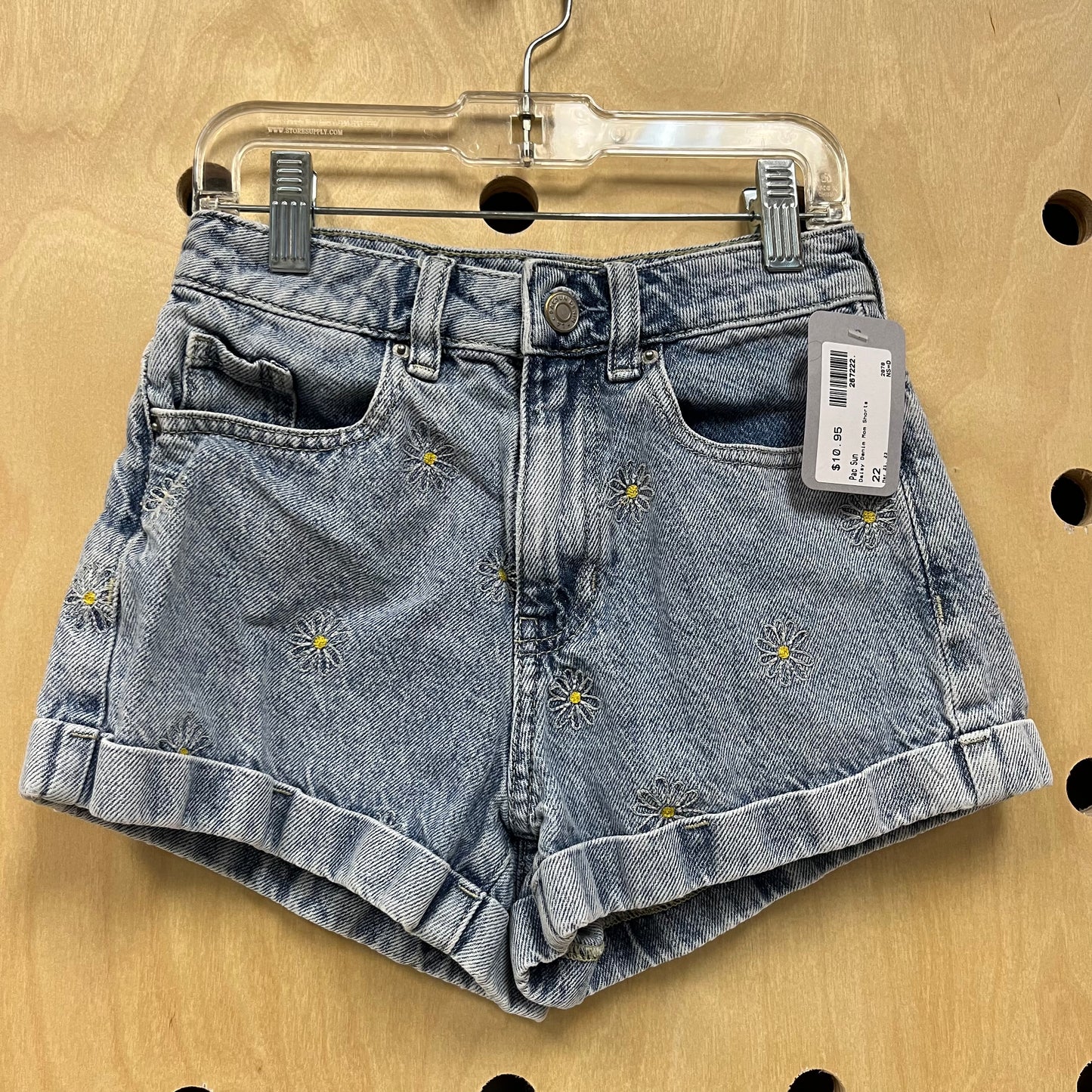 Daisy Denim Mom Shorts