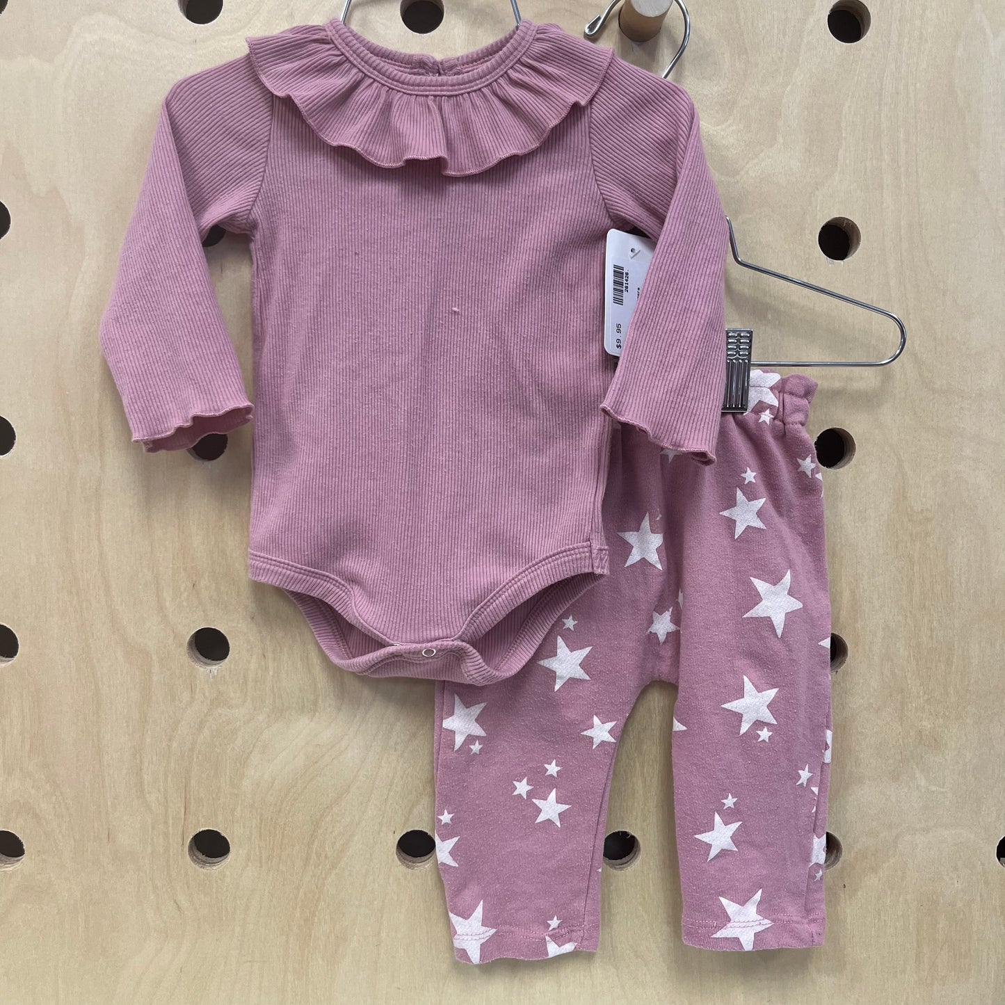 Mauve Stars Bodysuit Outfit