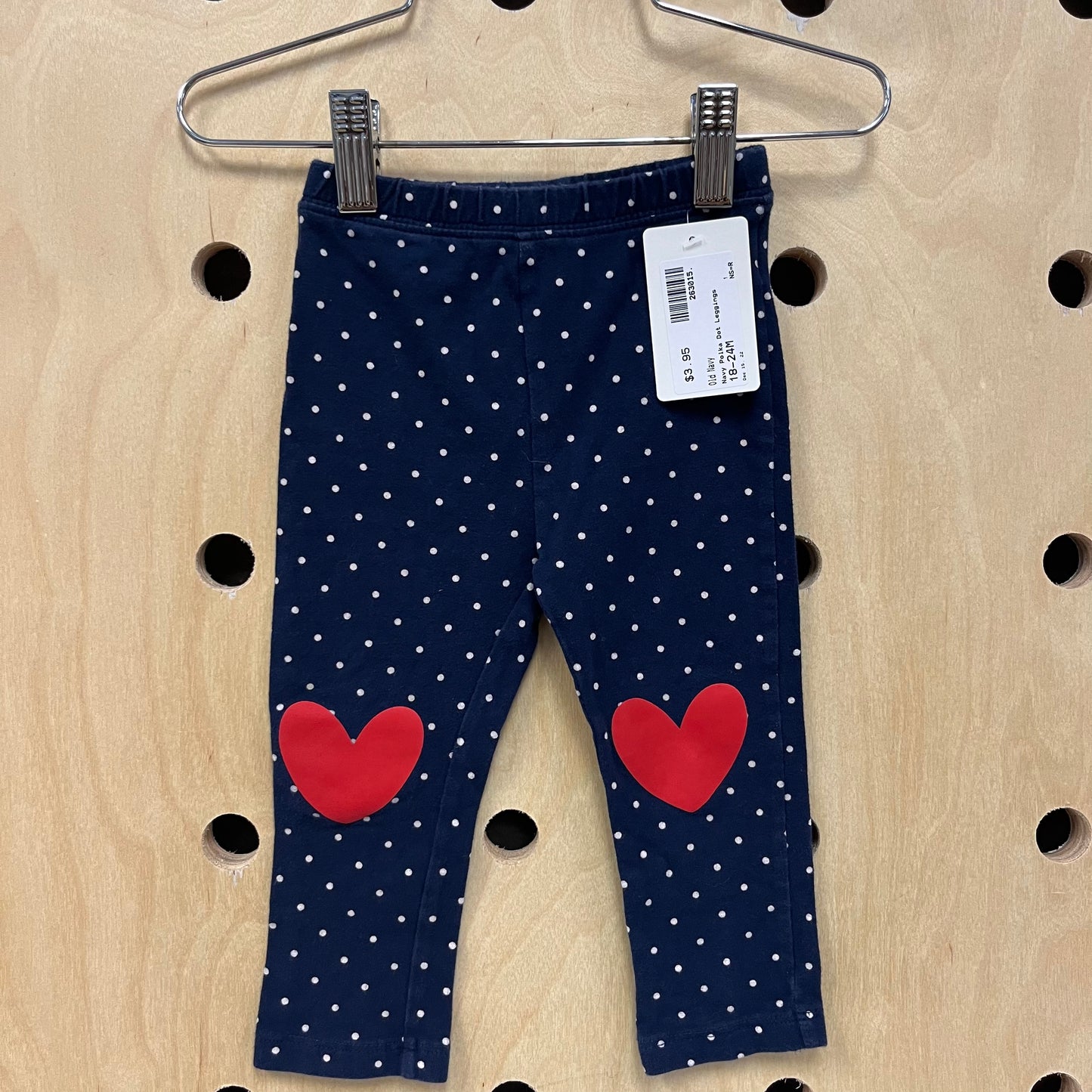Navy Polka Dot Leggings