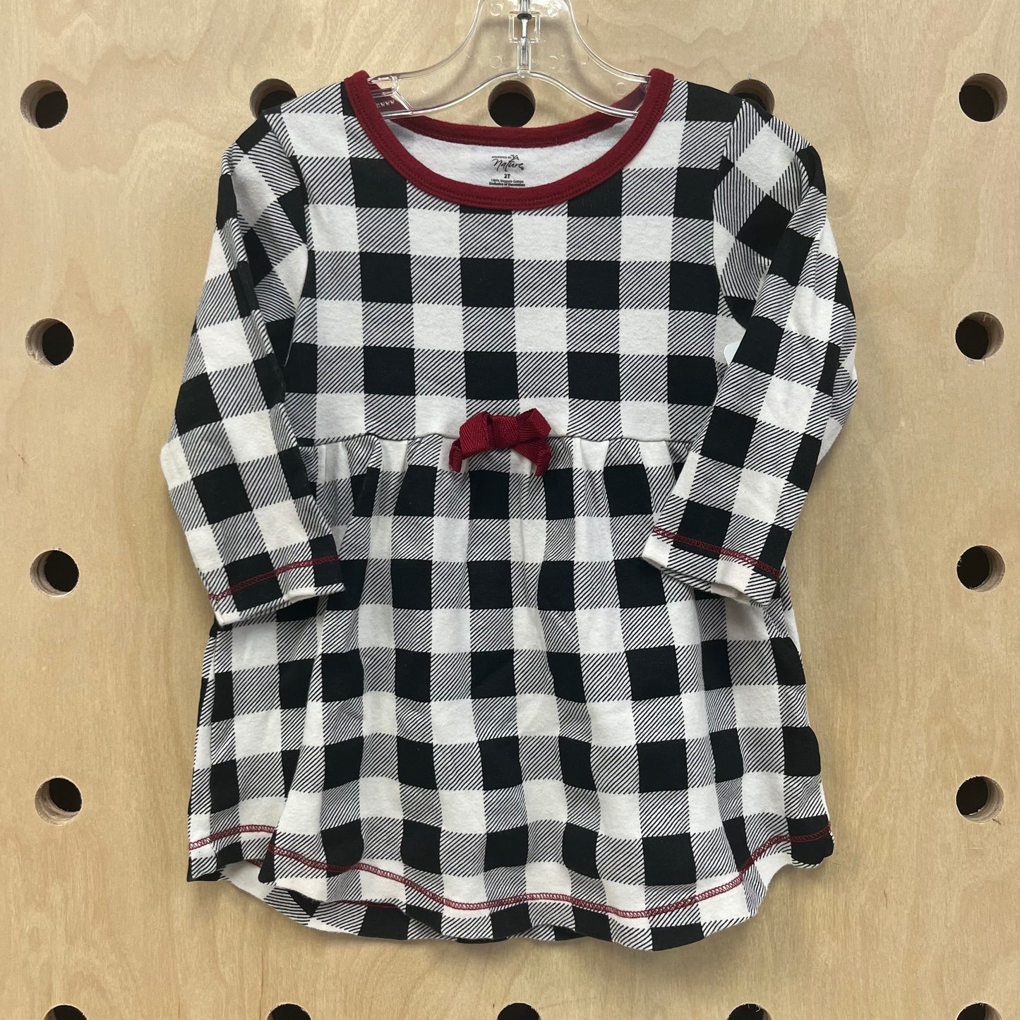Black Plaid Organic Dress
