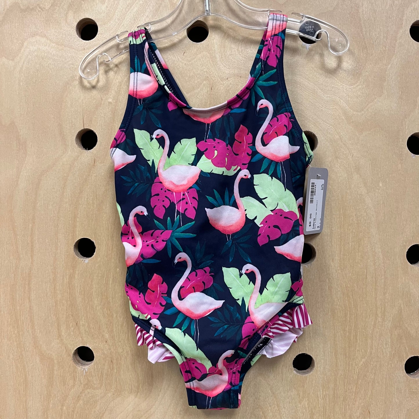 Navy Flamingo Swimsuit