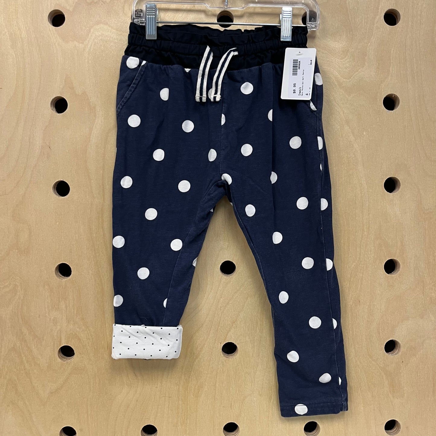 Navy Polka Dot Soft Pants