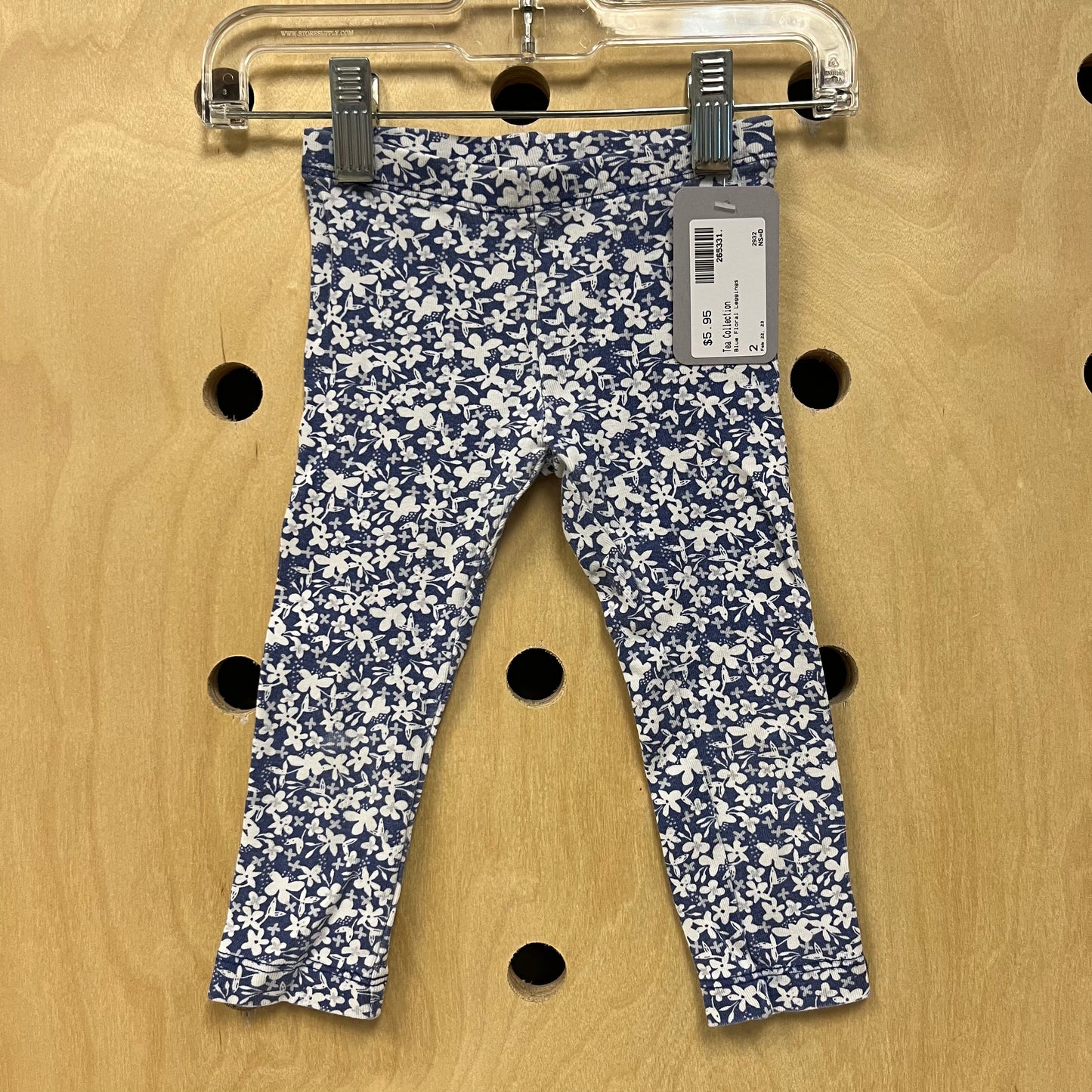 Blue Floral Leggings