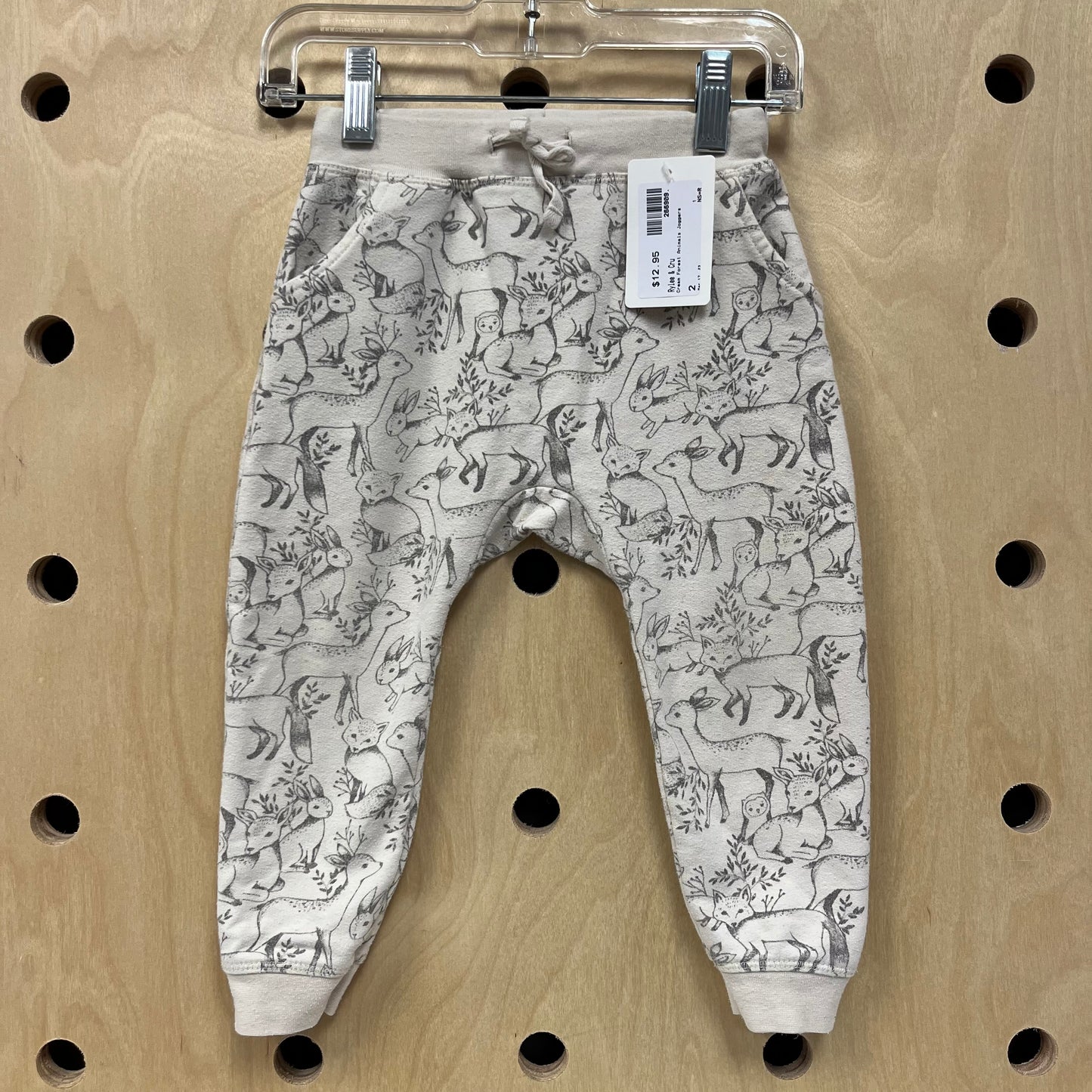 Cream Forest Animals Joggers