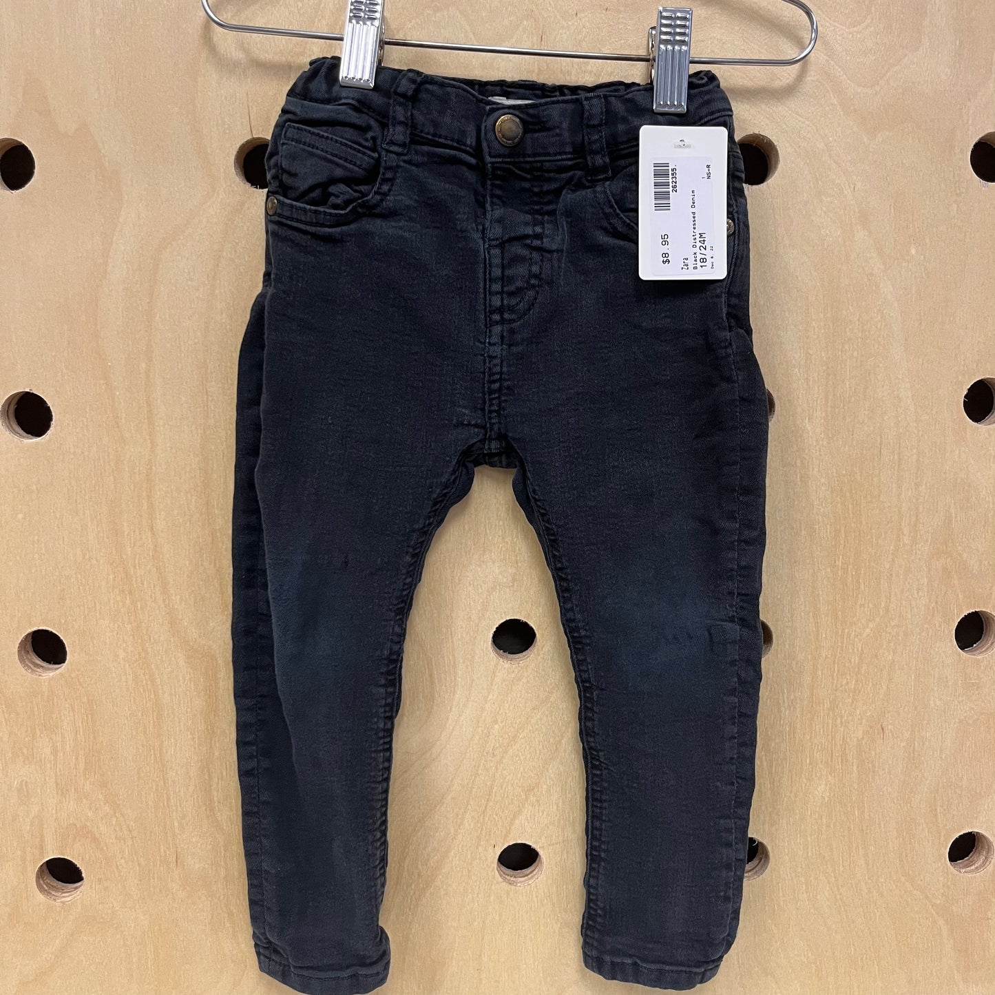 Black Distressed Denim