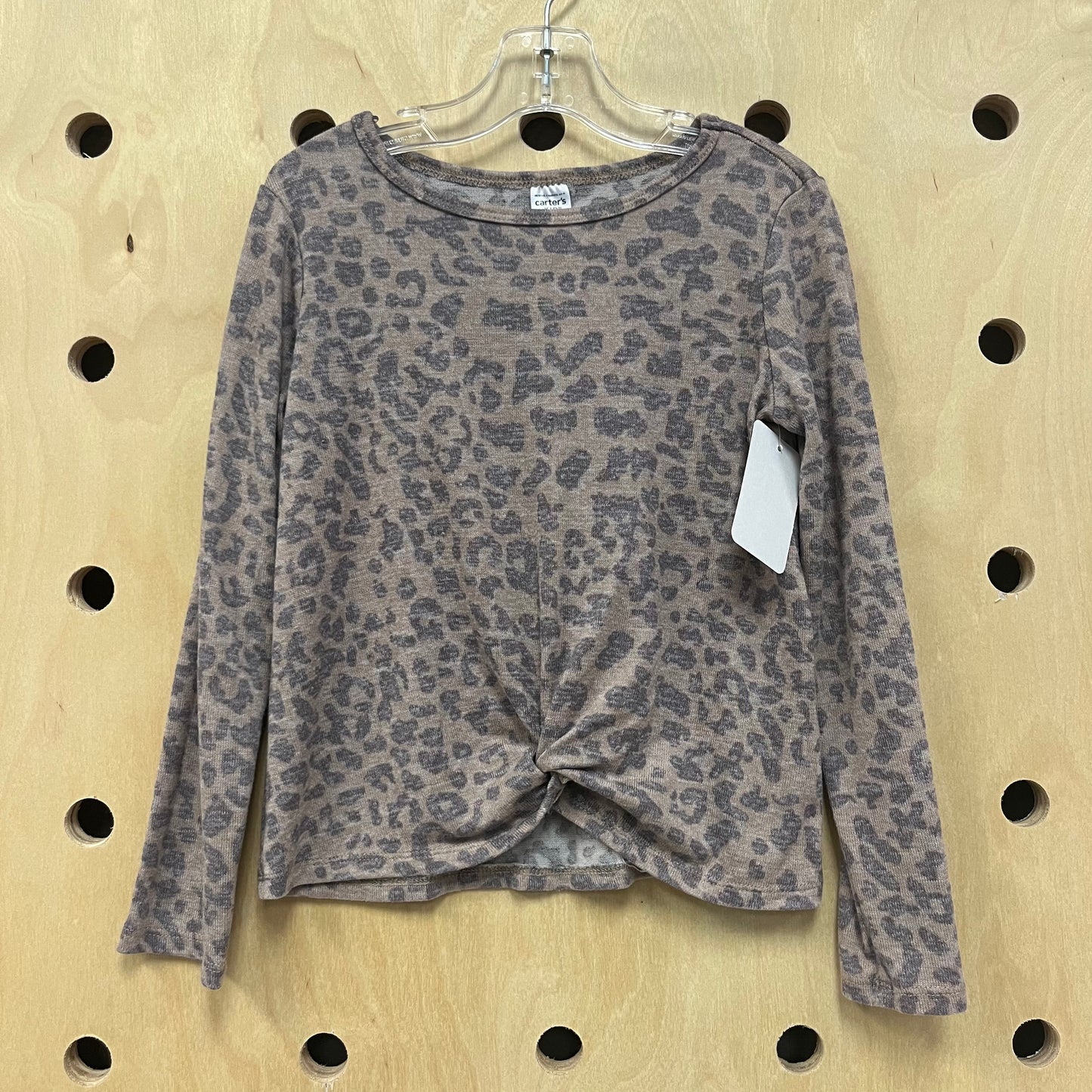 Soft Leopard Twist LS Top