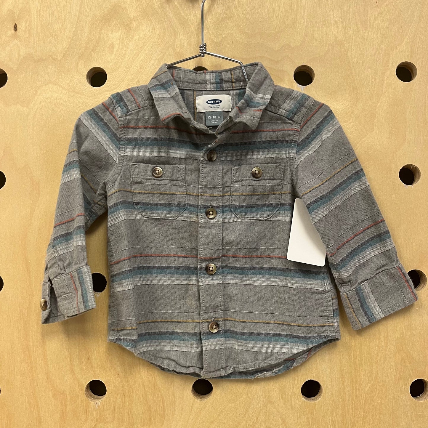 Grey Striped Flannel