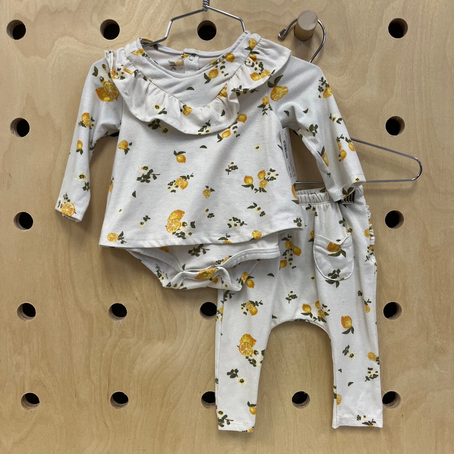 White Lemon Ruffle Outfit