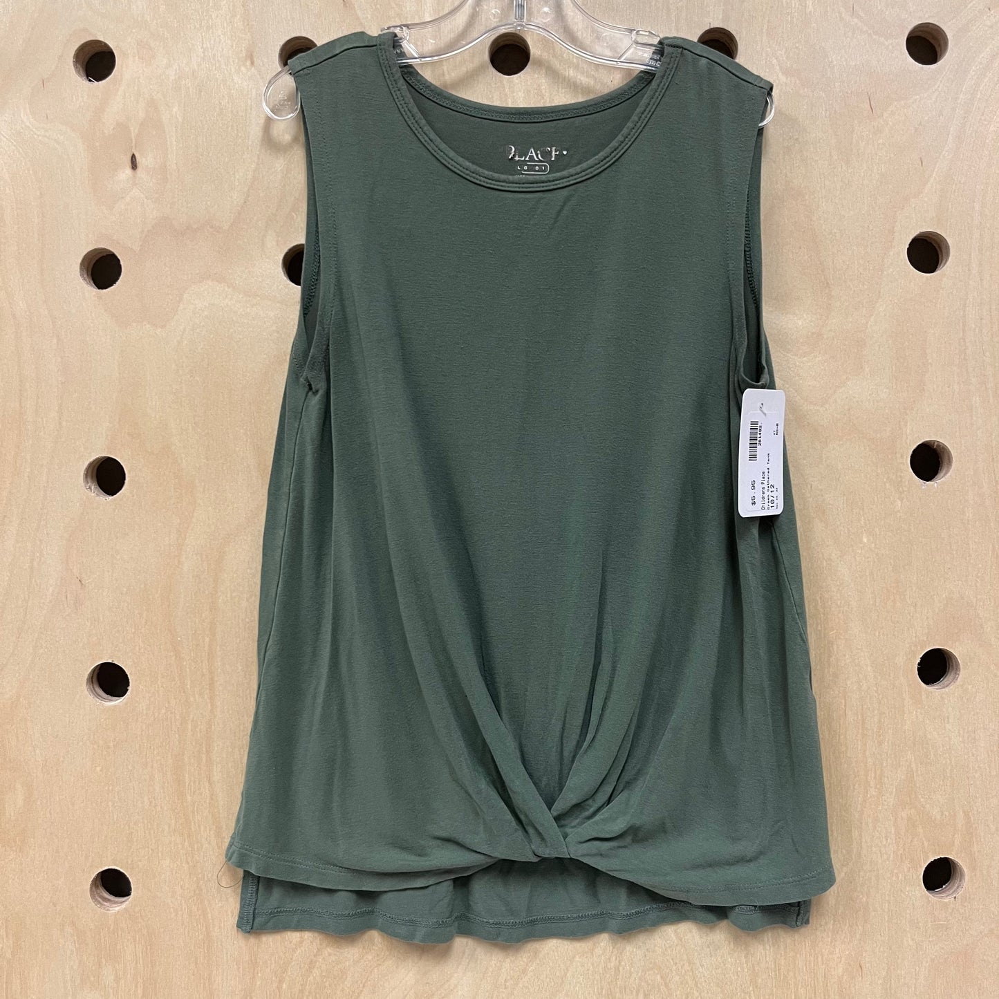 Green Gathered Tank