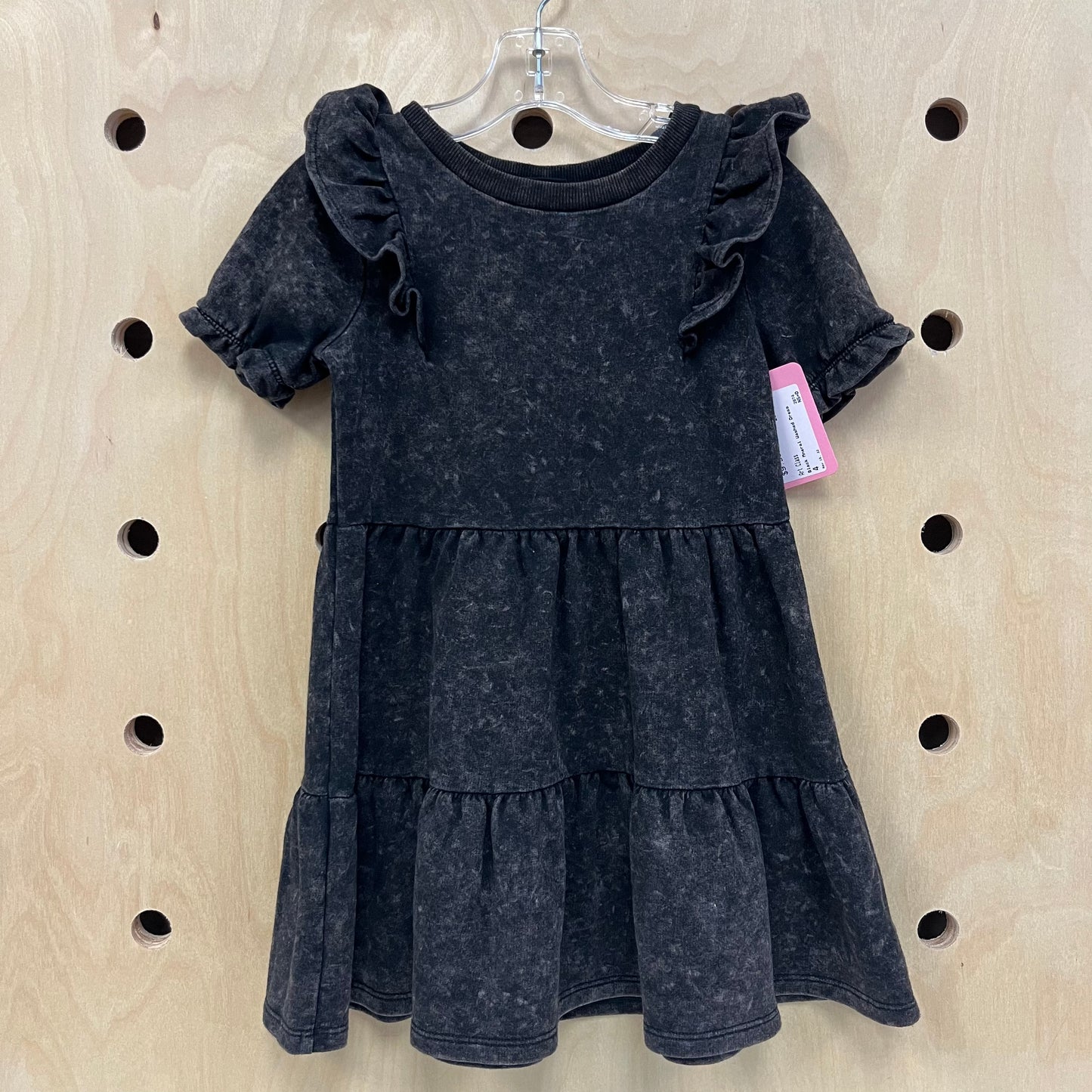 Black Mineral Washed Dress