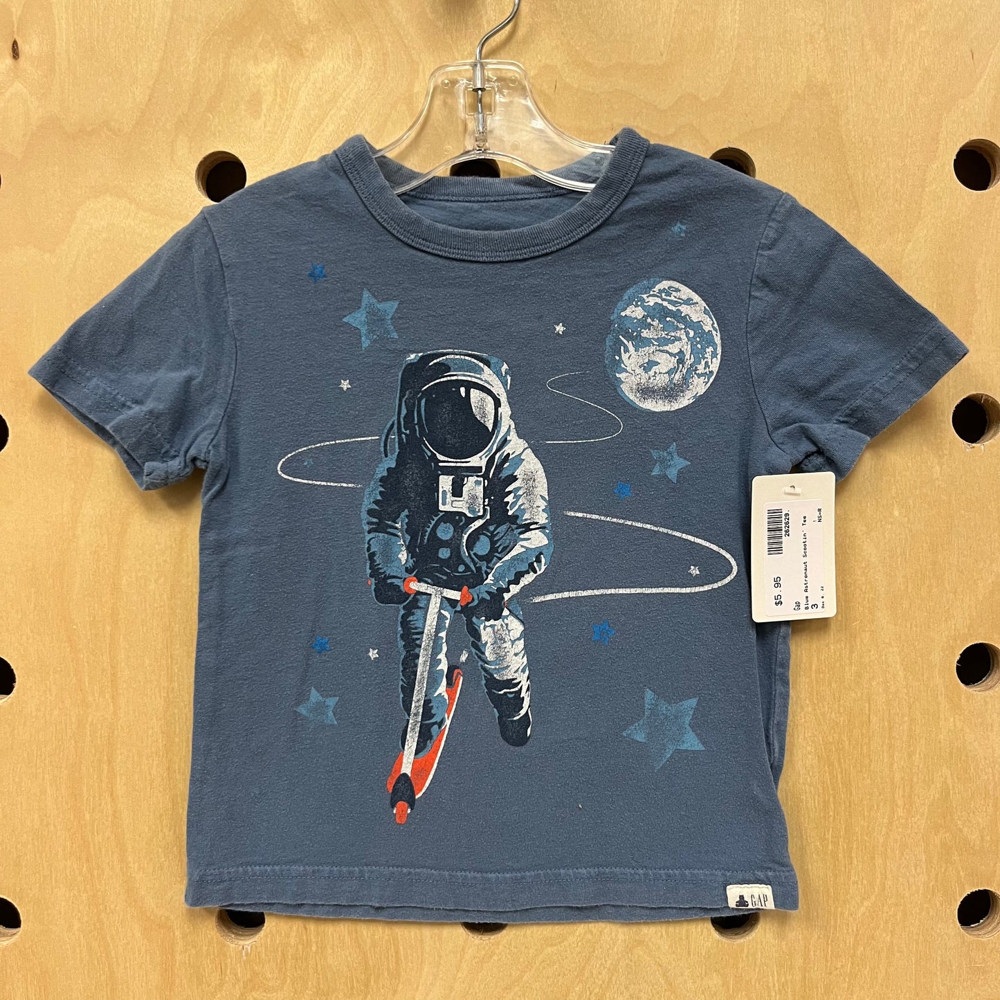 Blue Astronaut Scootin' Tee