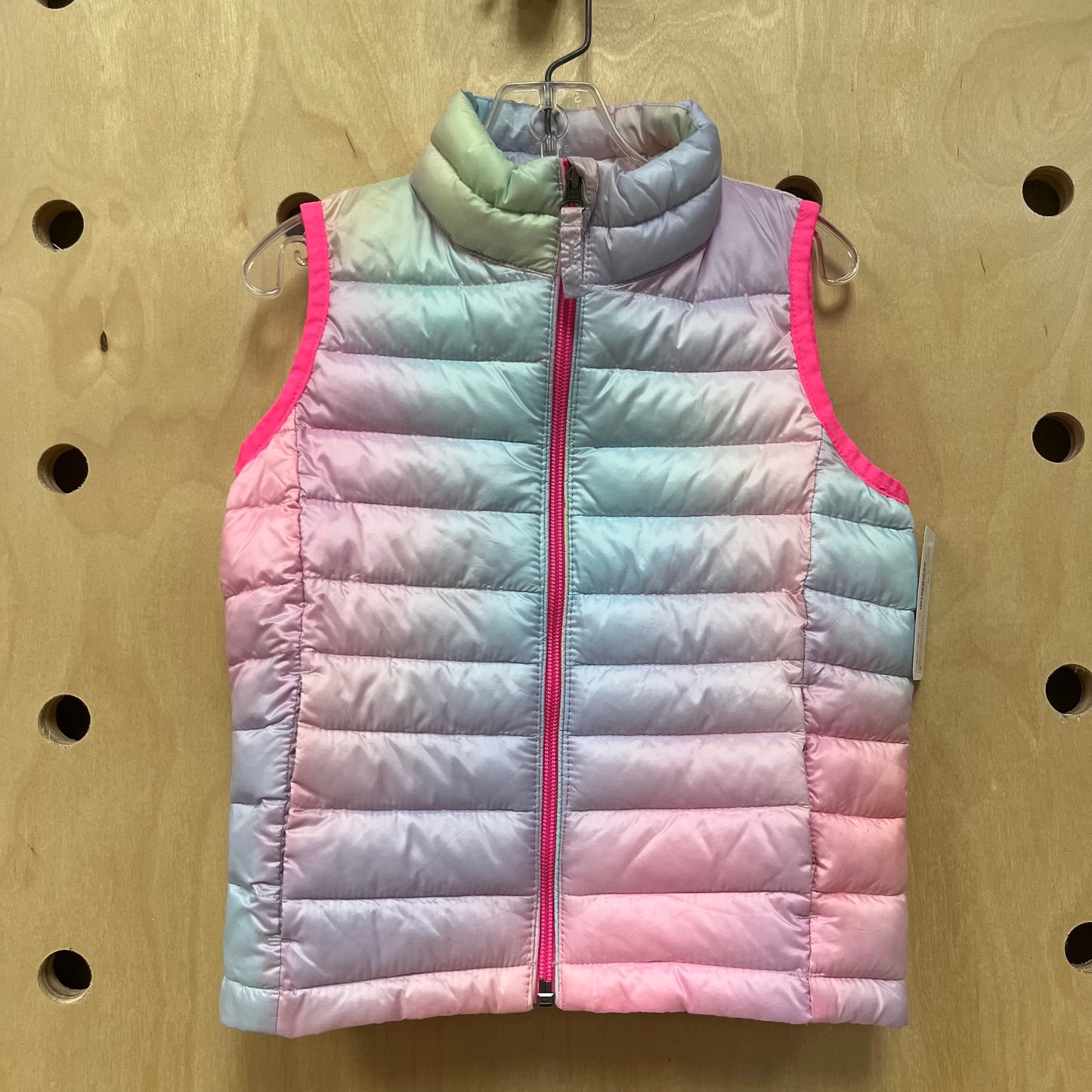 Pink Colorful Puffer Vest