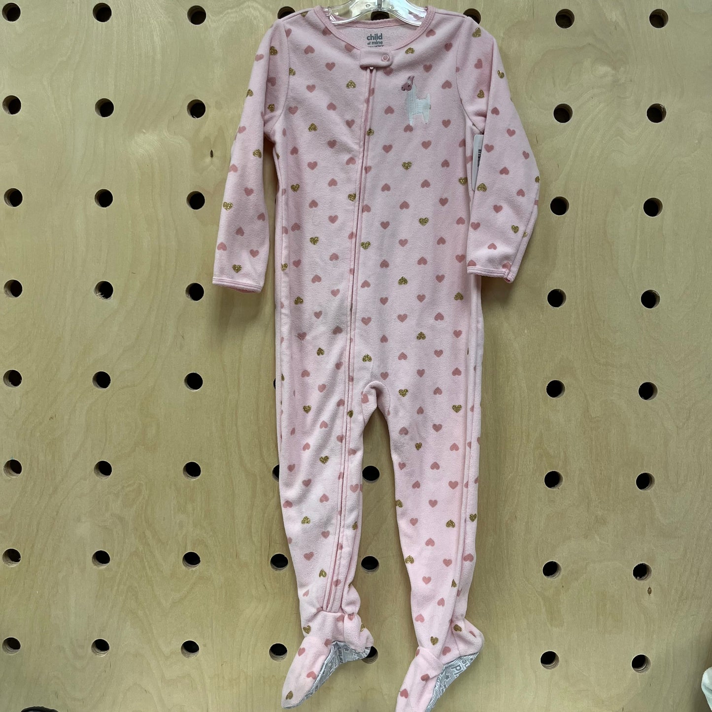 Pink Hearts Alpaca Pajamas