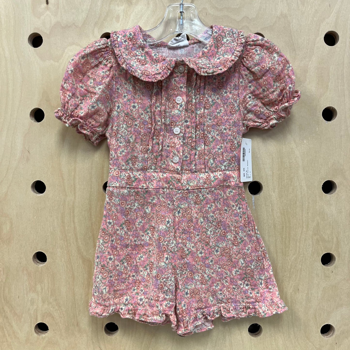 Pink Floral Romper