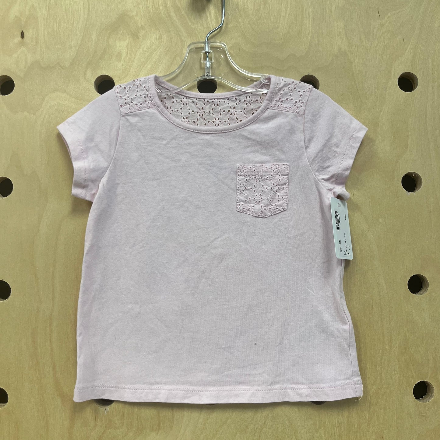 Pink Eyelet Tee