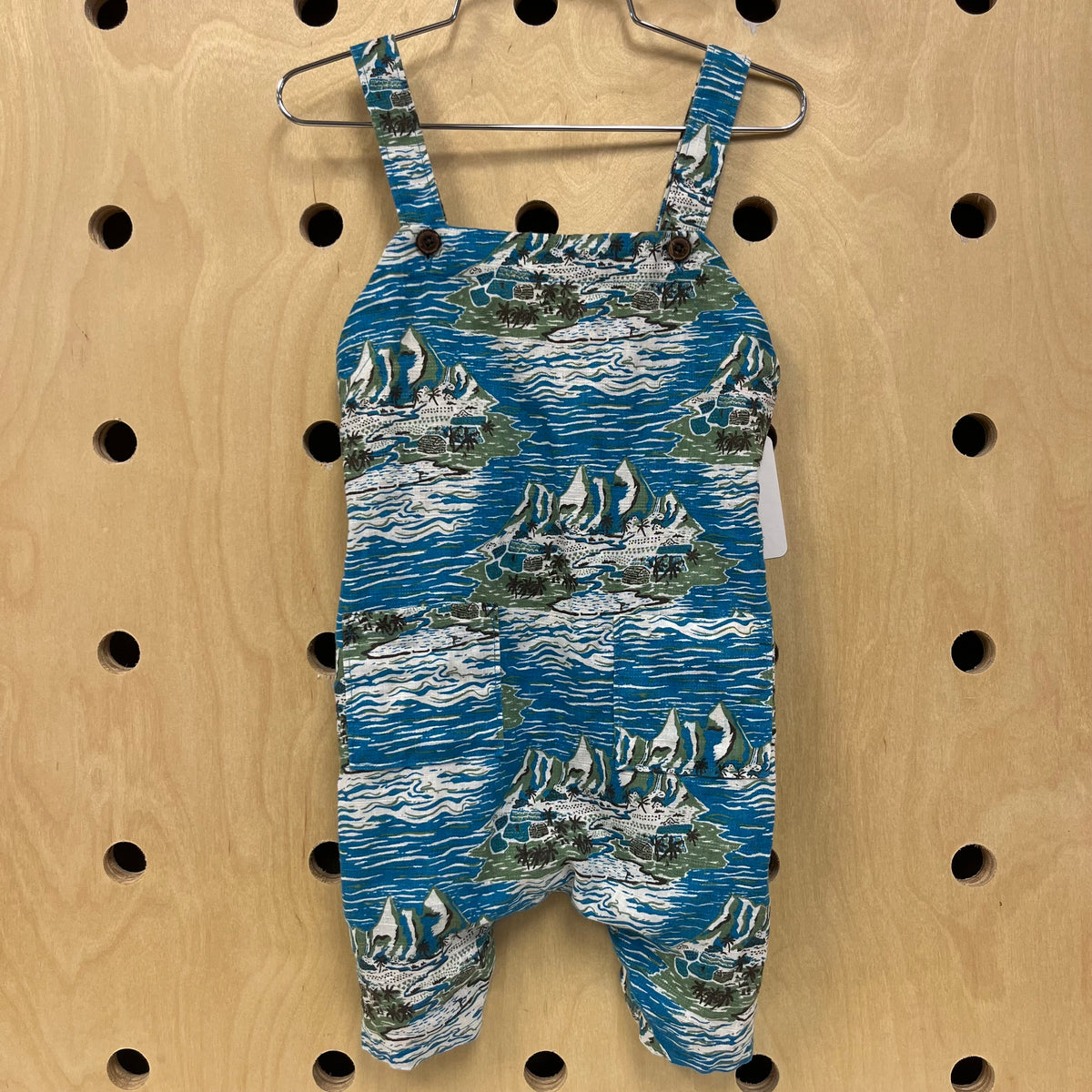 Blue Island Scene Romper