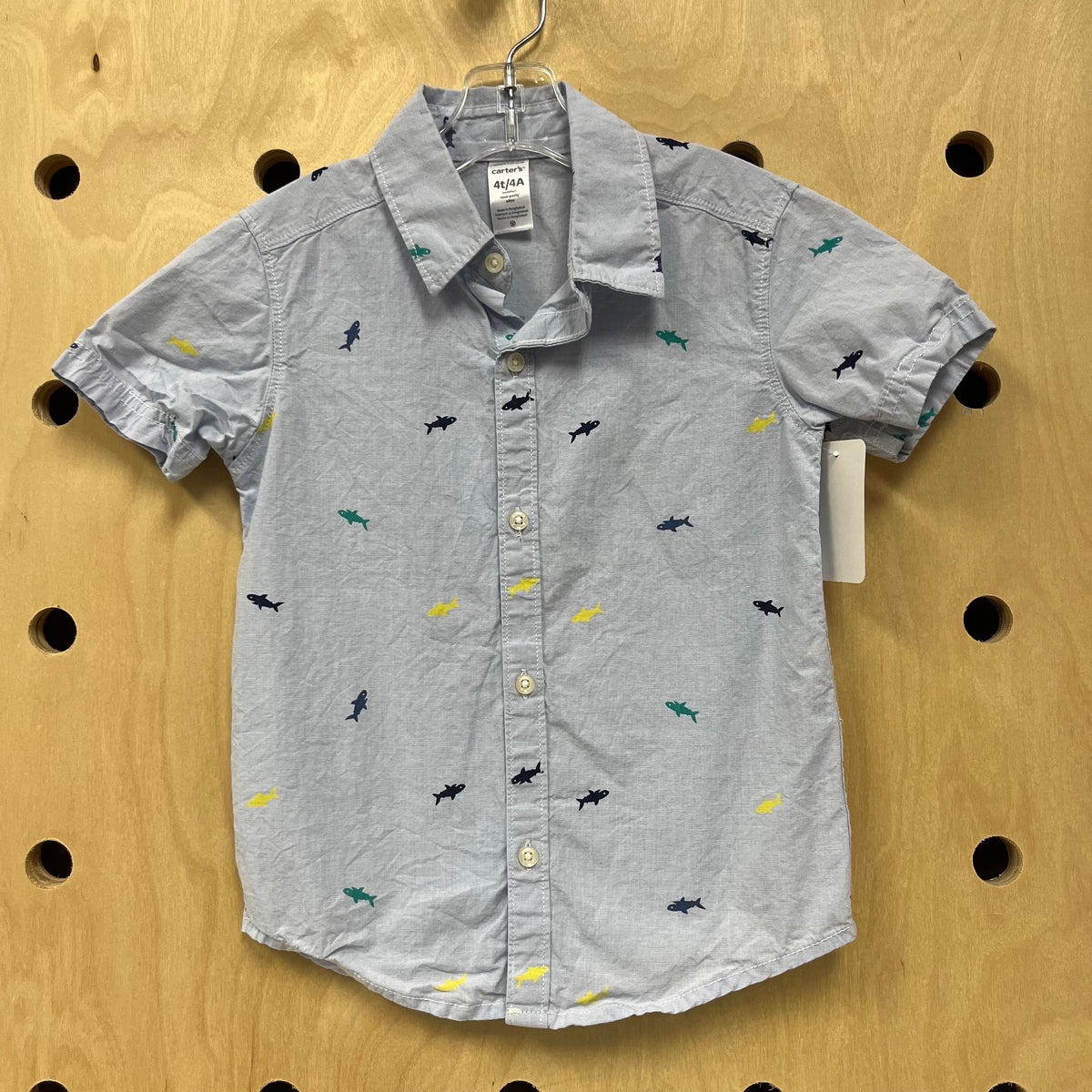 Chambray Fish Buton Up Shirt