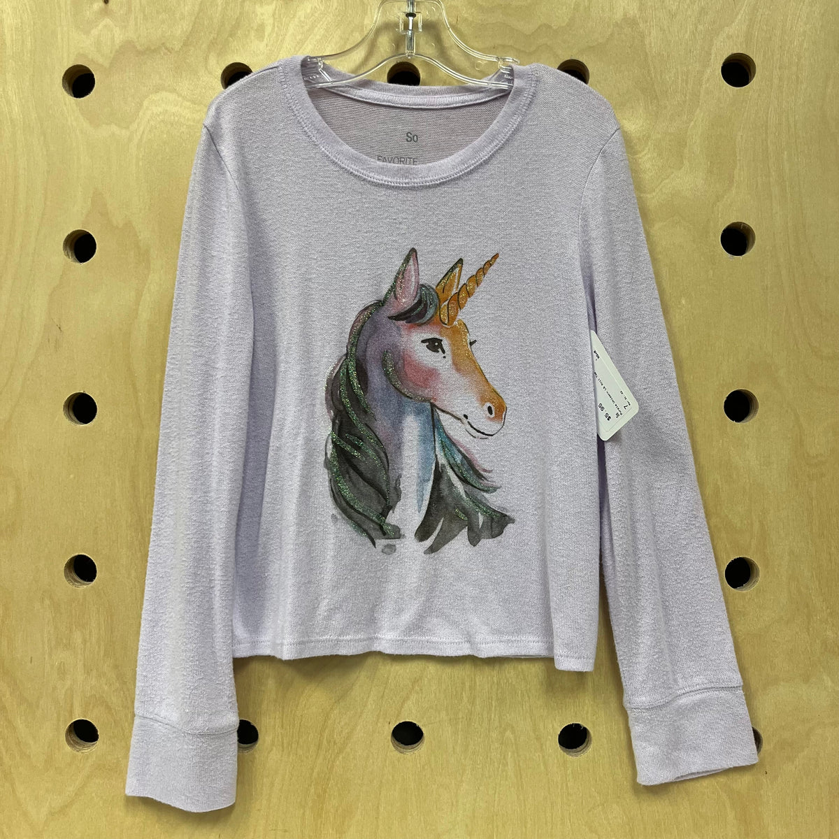 Purple Unicorn LS Knit Top