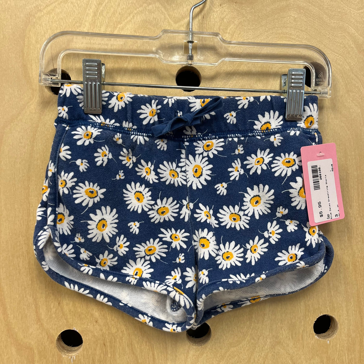 Blue Daisy Drawstring Shorts