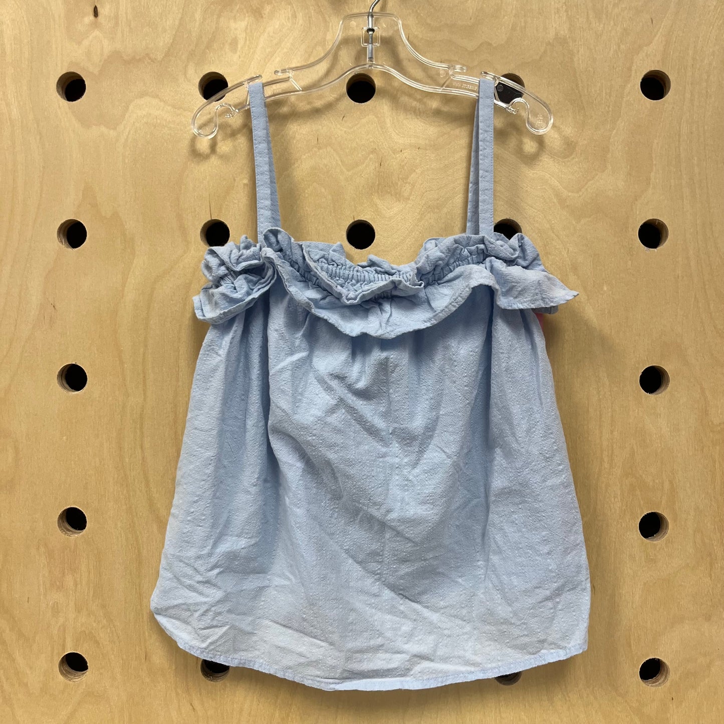 Blue Ruffle Tank