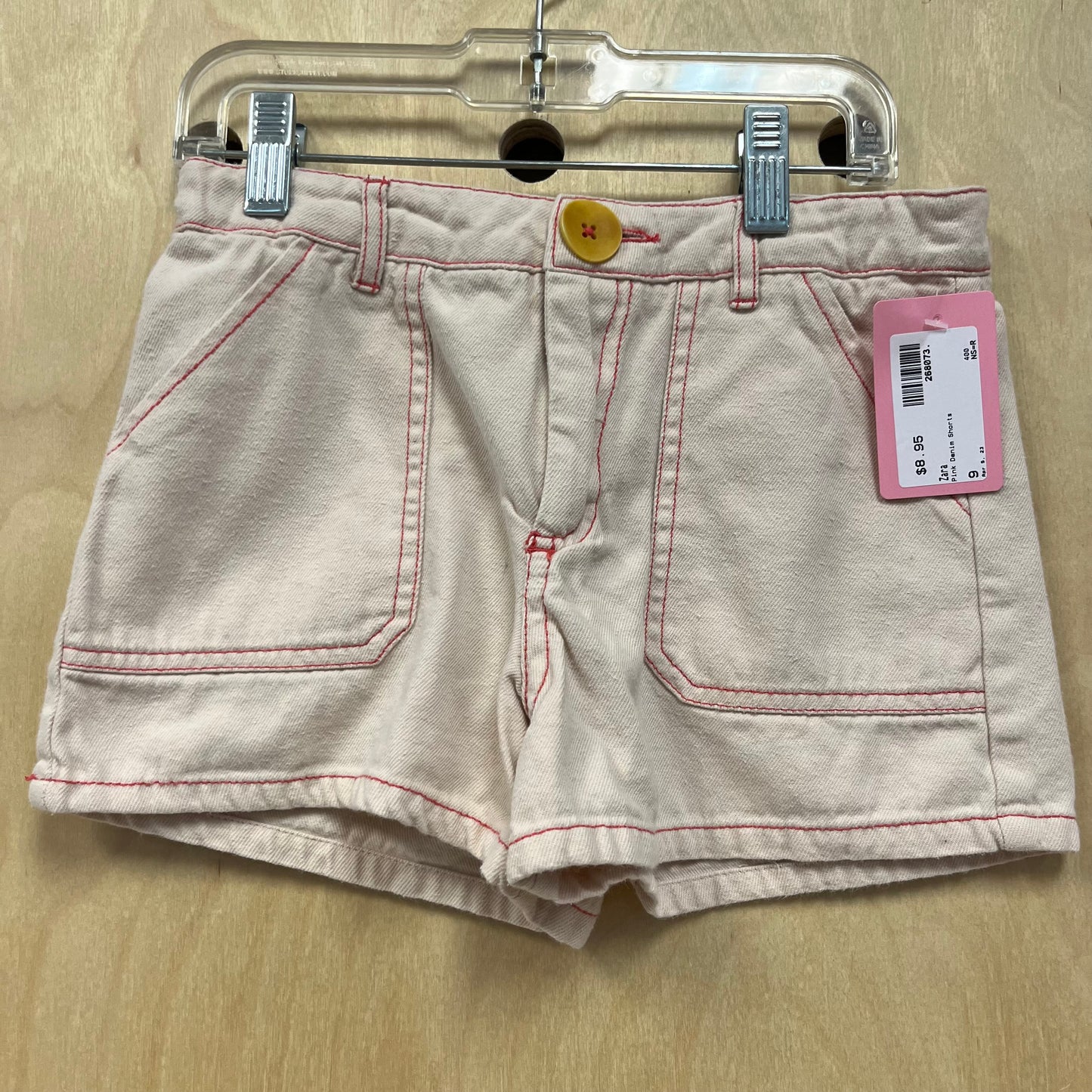 Pink Denim Shorts