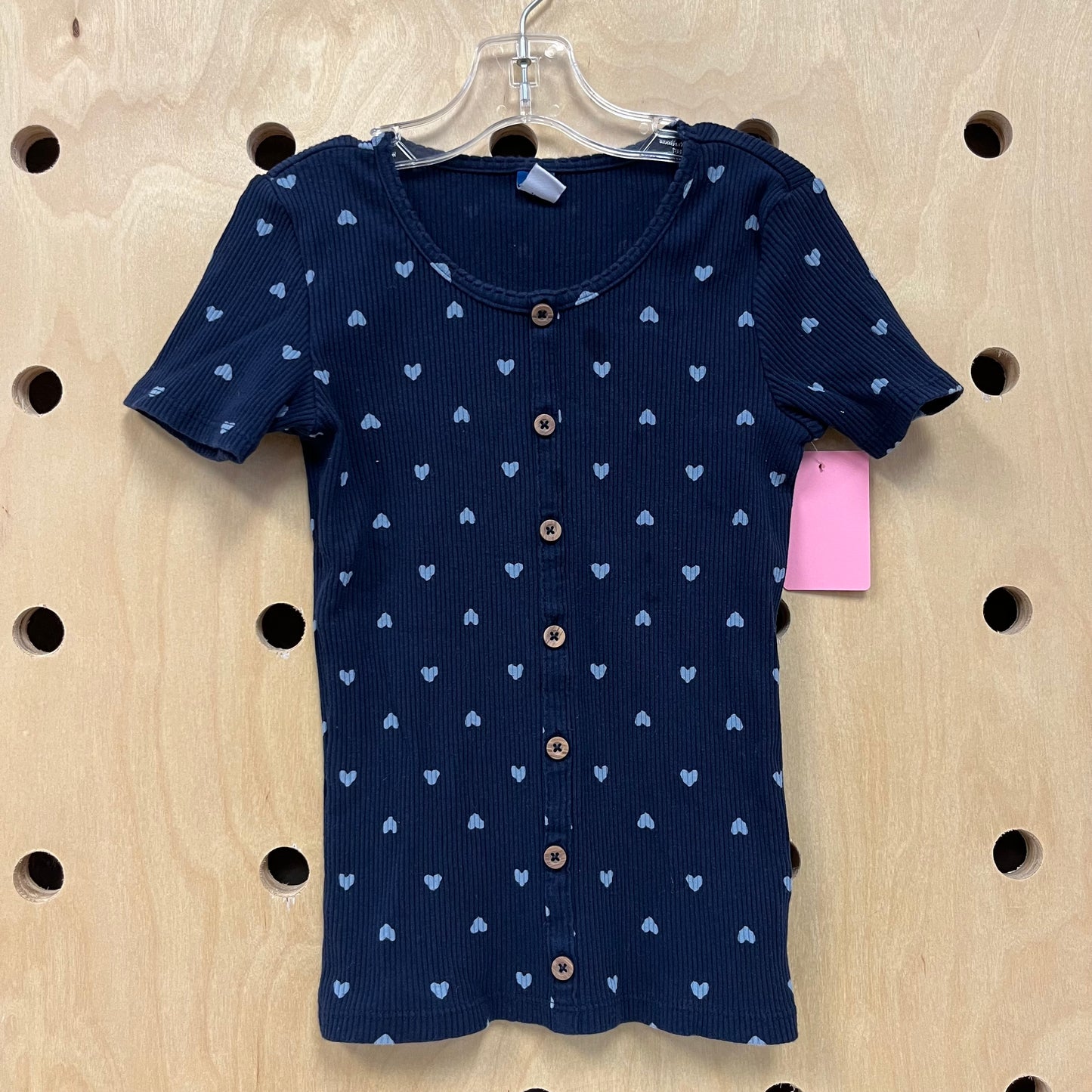 Blue Hearts Ribbed Shirt