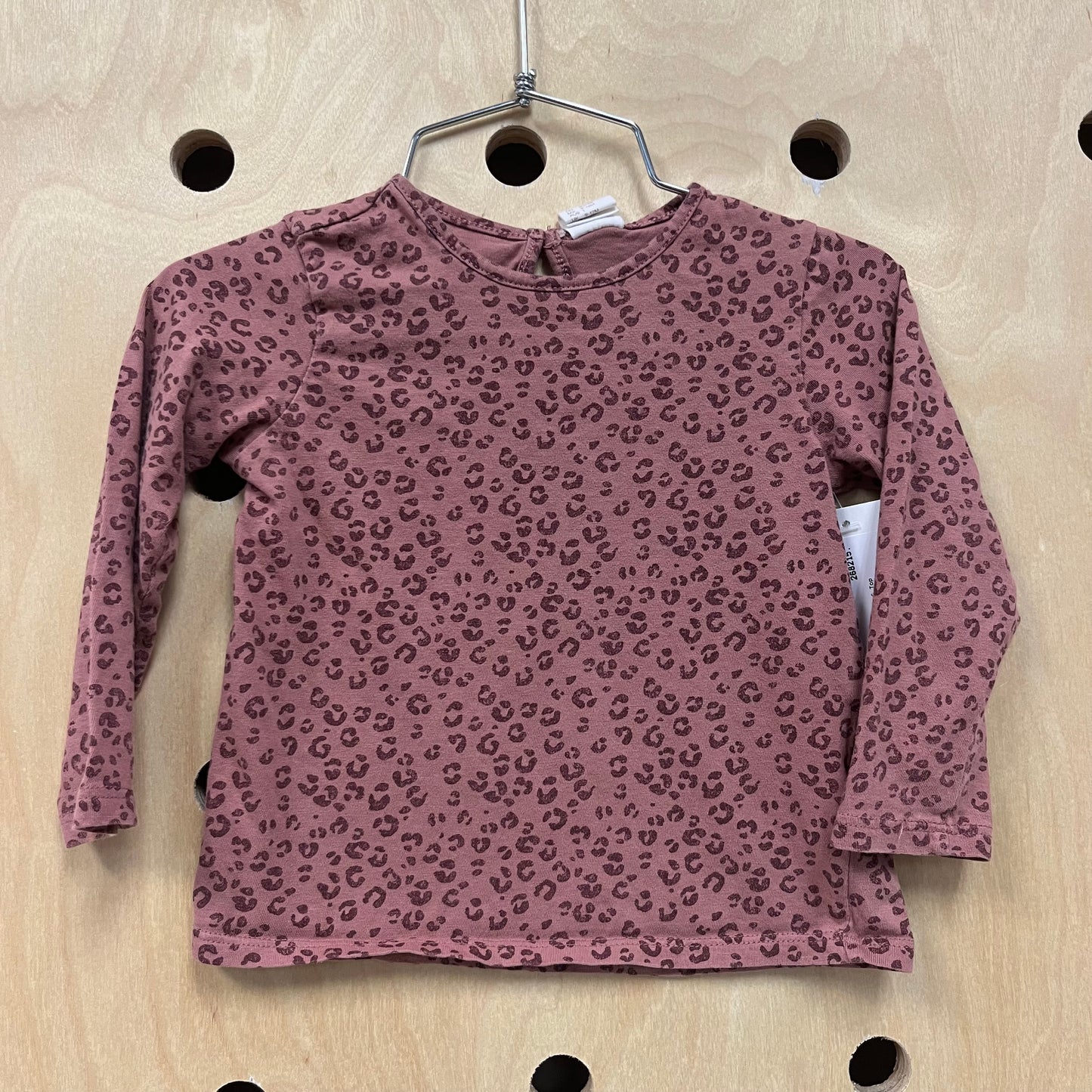 Mauve Animal Print LS Top