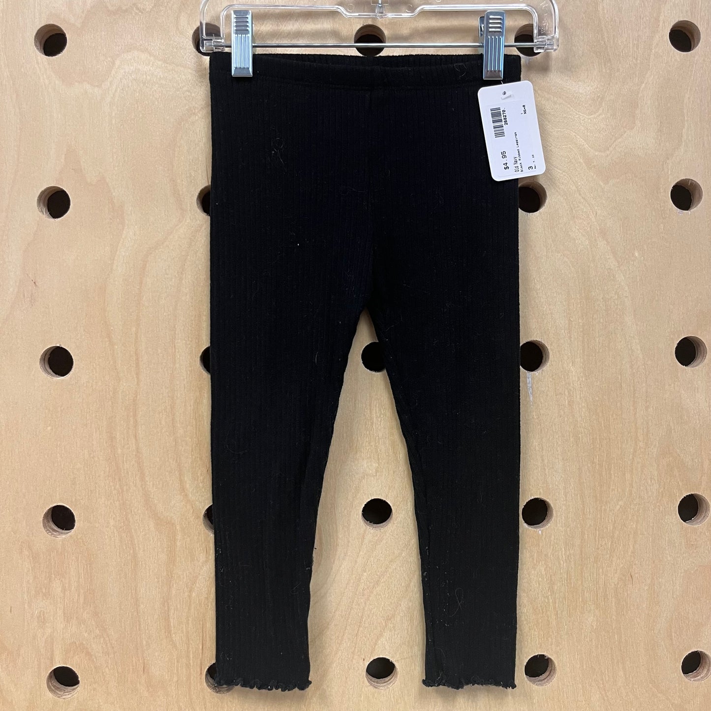 Black Ribbed Leggings