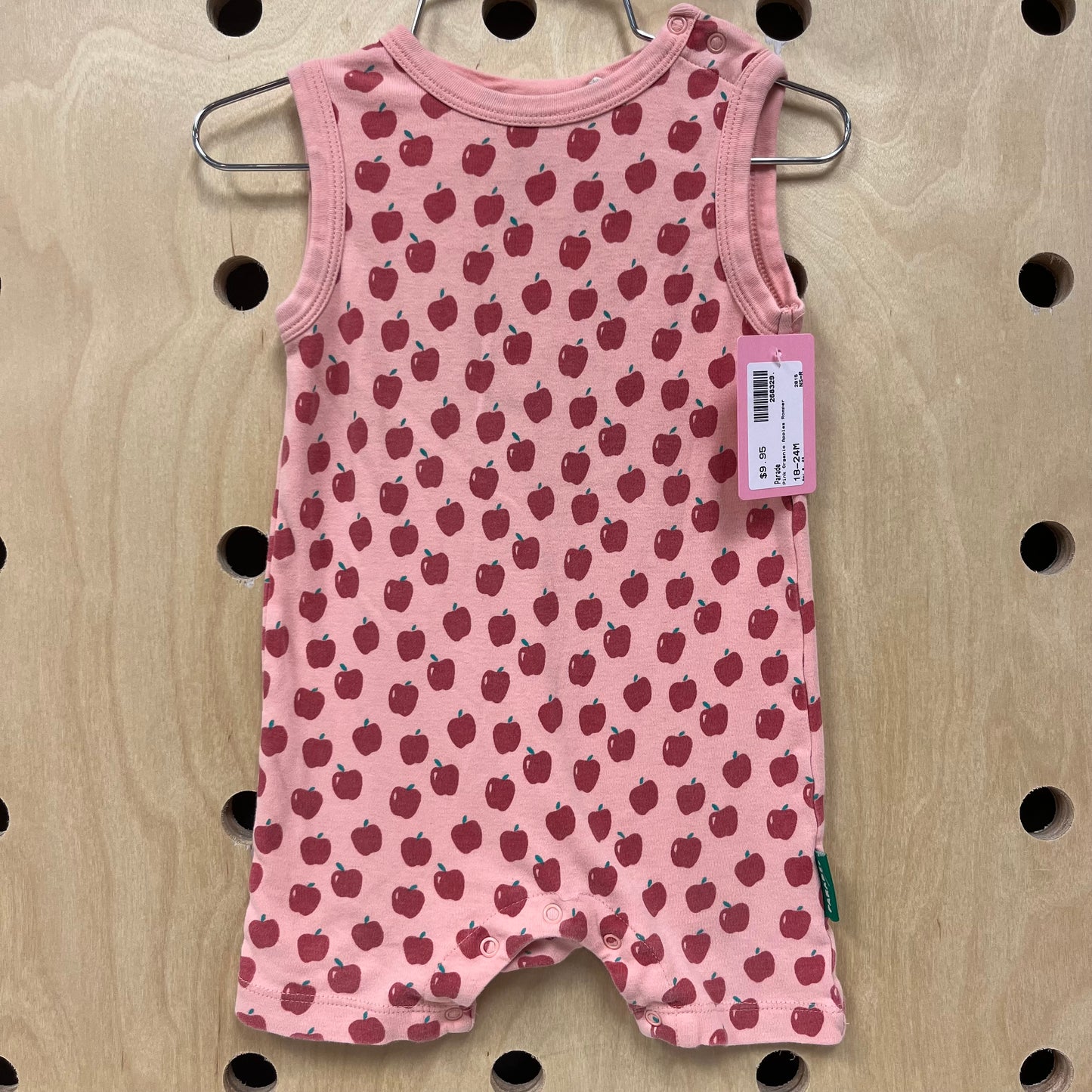 Organic Pink Apples Romper